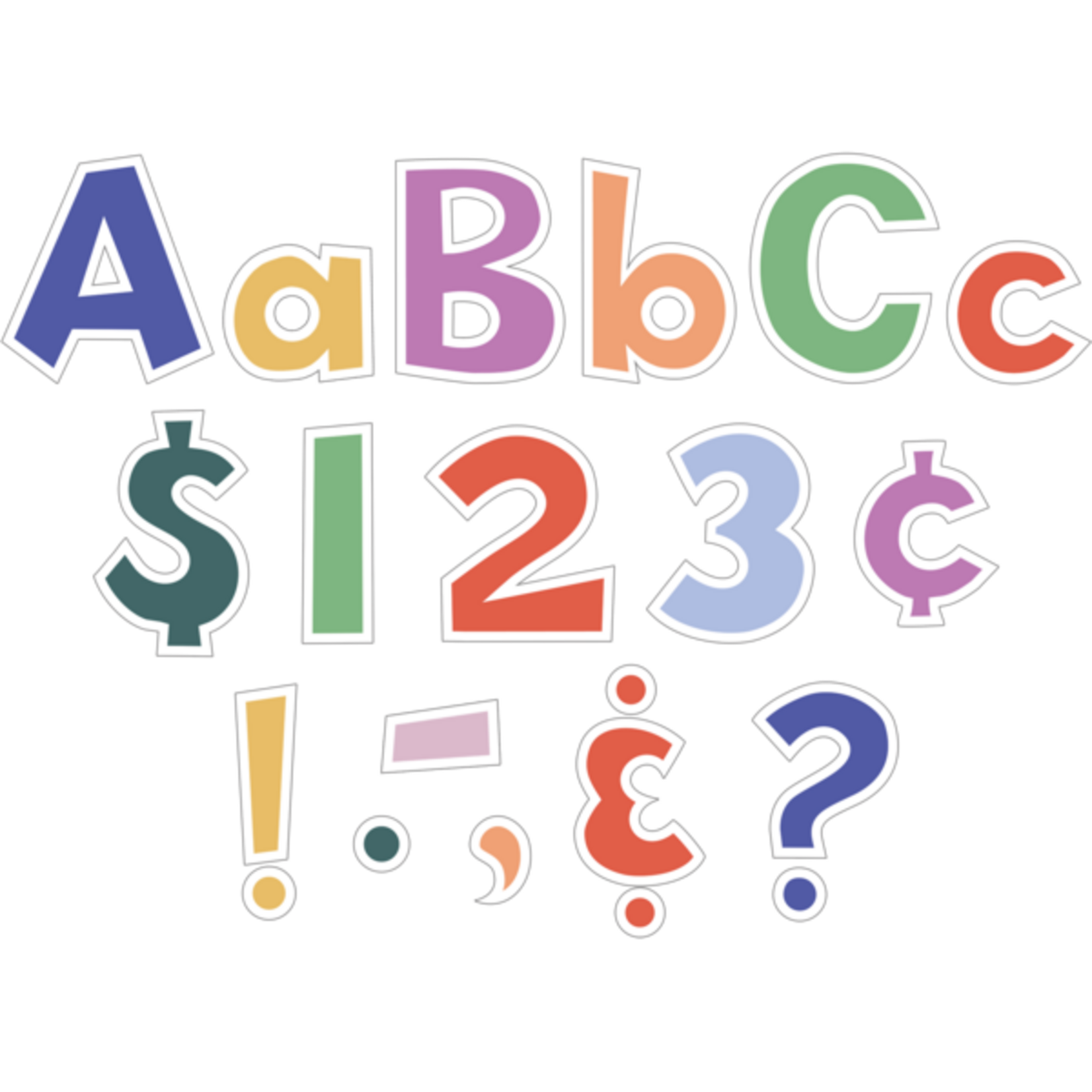 TEACHER CREATED RESOURCES Color Crush 4" Fun Font Letters Combo Pack