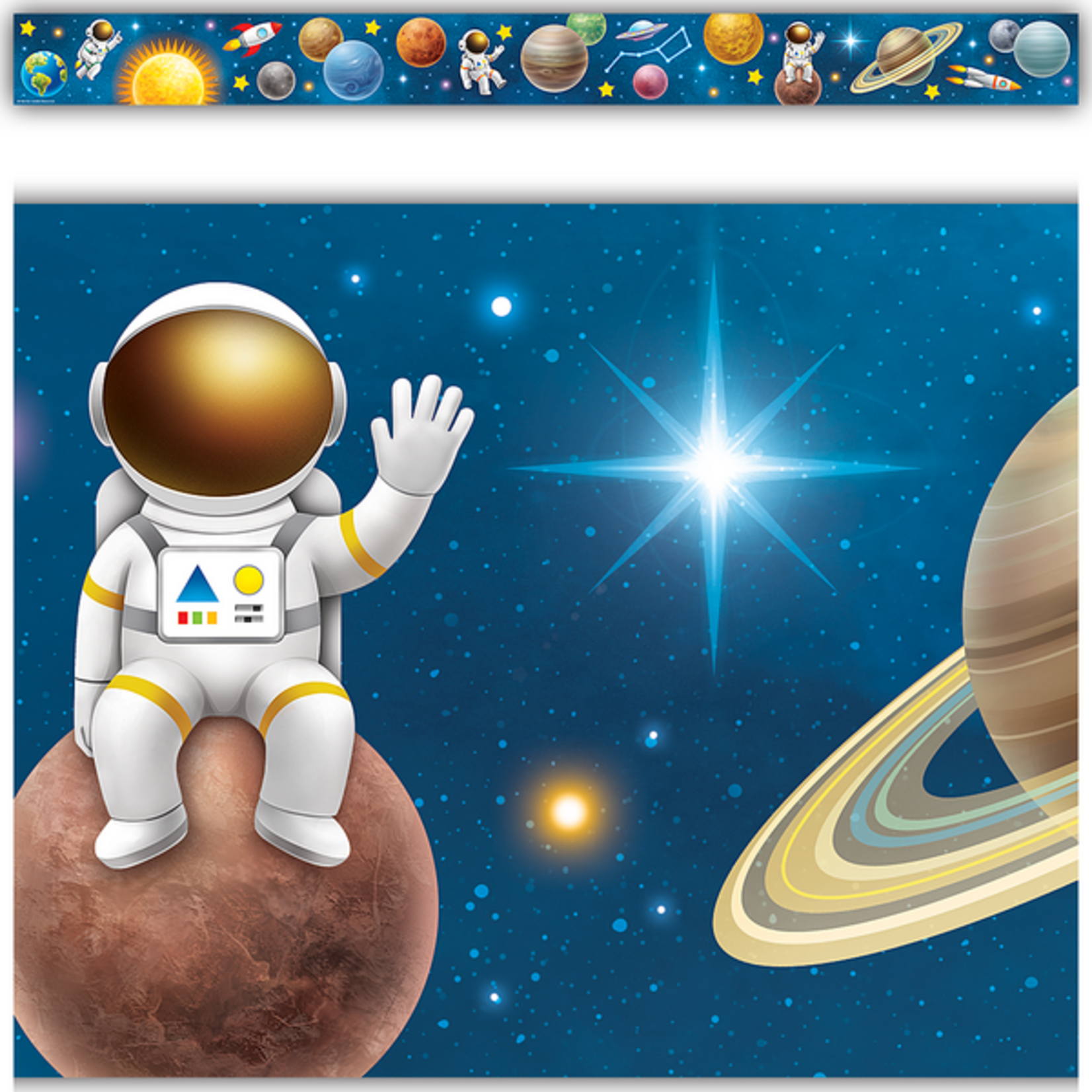 TEACHER CREATED RESOURCES Outer Space Crew Straight Border Trim