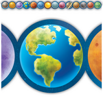 TEACHER CREATED RESOURCES Outer Space Crew Planets Die-Cut Border Trim