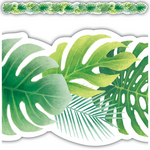 TEACHER CREATED RESOURCES Tropical Leaves Die-Cut Border Trim