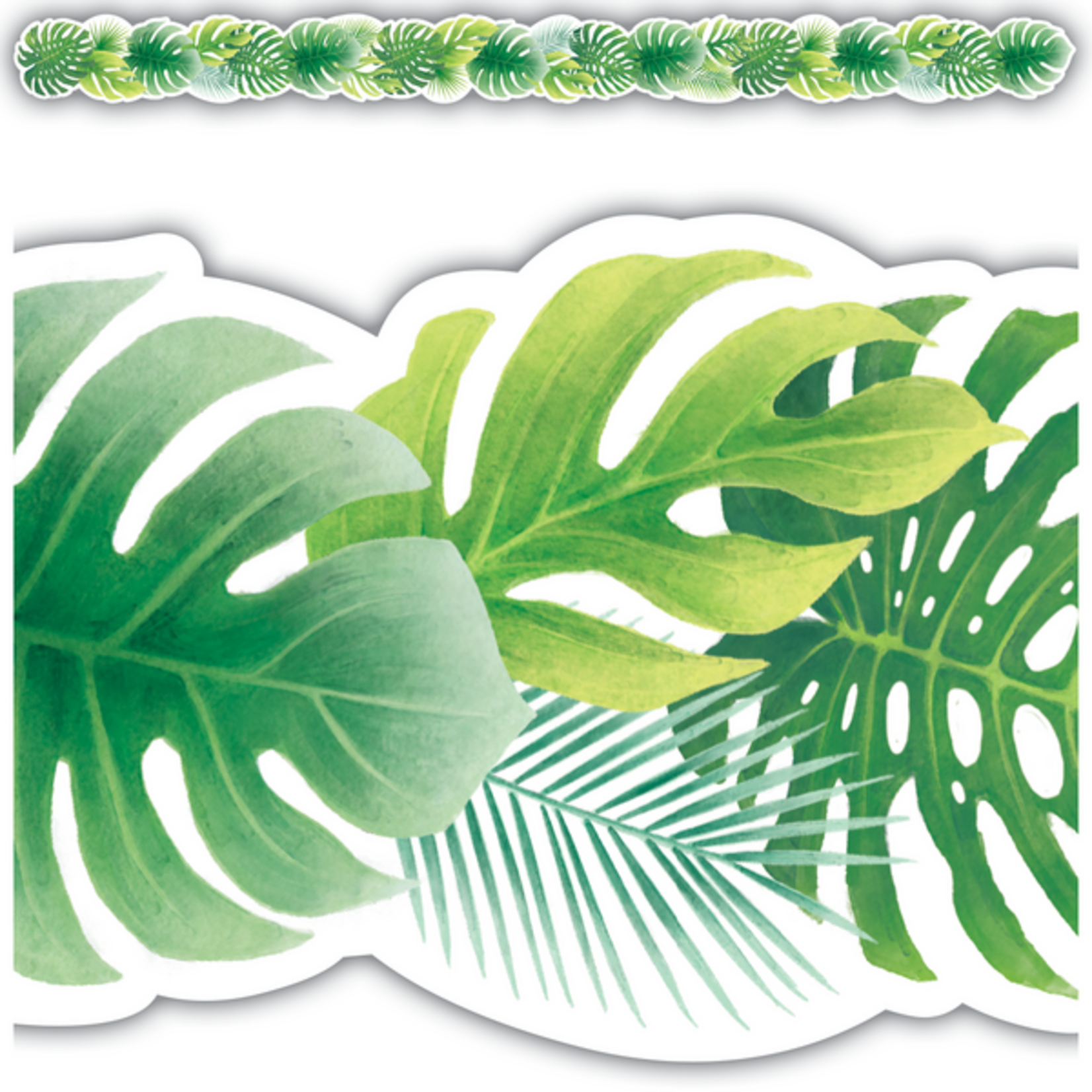 TEACHER CREATED RESOURCES Tropical Leaves Die-Cut Border Trim