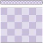 TEACHER CREATED RESOURCES Cool for School Purple Checkers Straight Border Trim