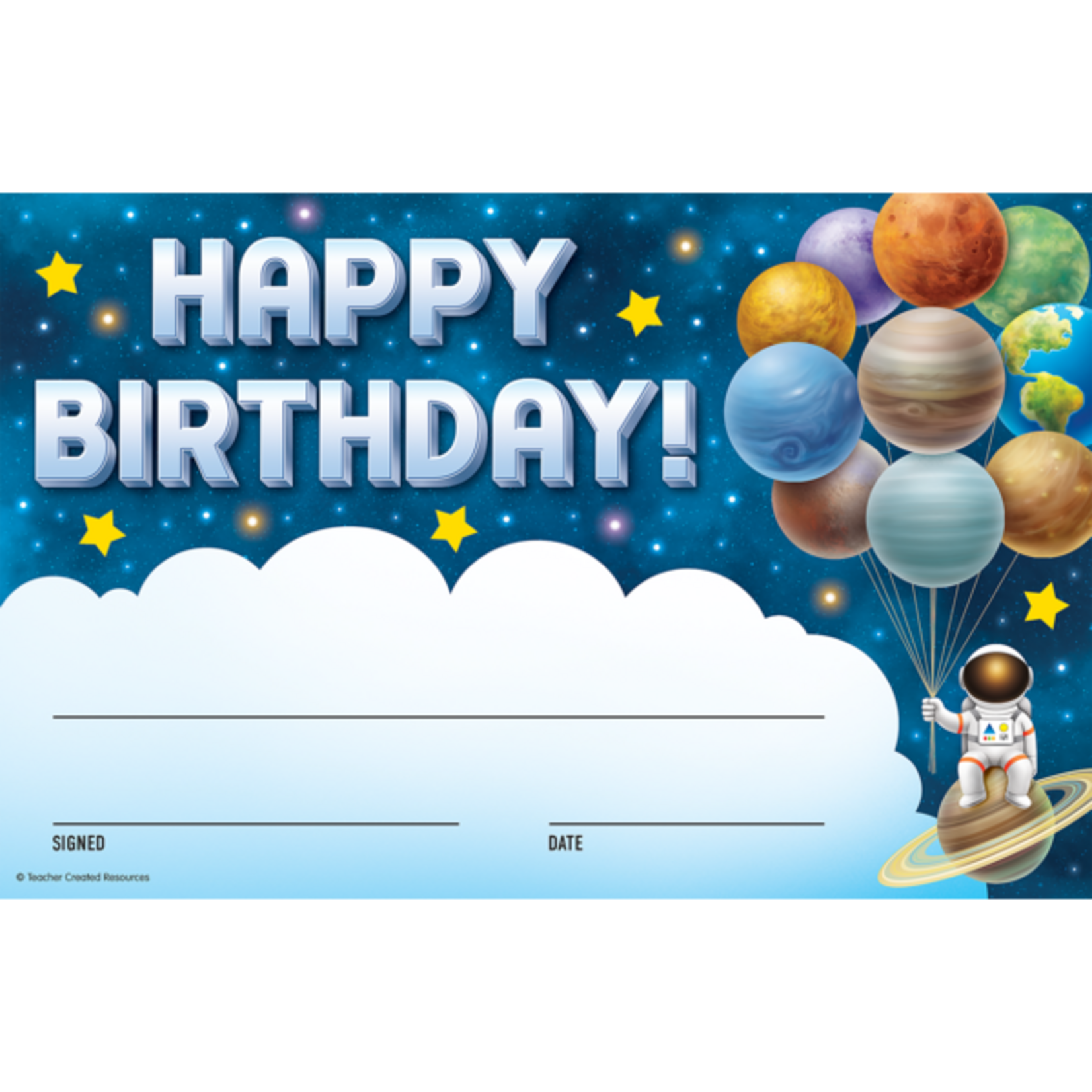 TEACHER CREATED RESOURCES Outer Space Crew Happy Birthday Awards