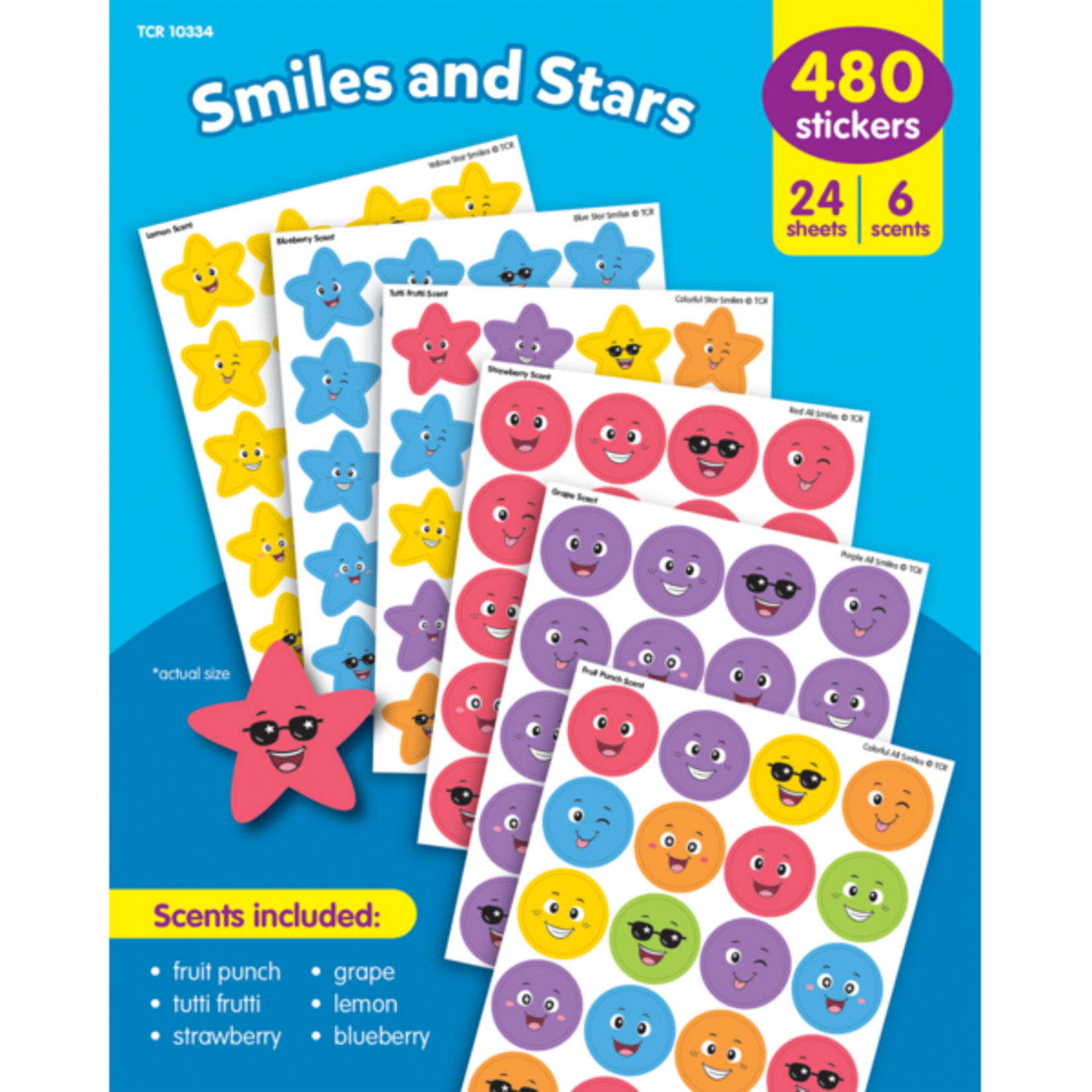 TEACHER CREATED RESOURCES Smiles & Stars Smelly Stickers Variety Pack