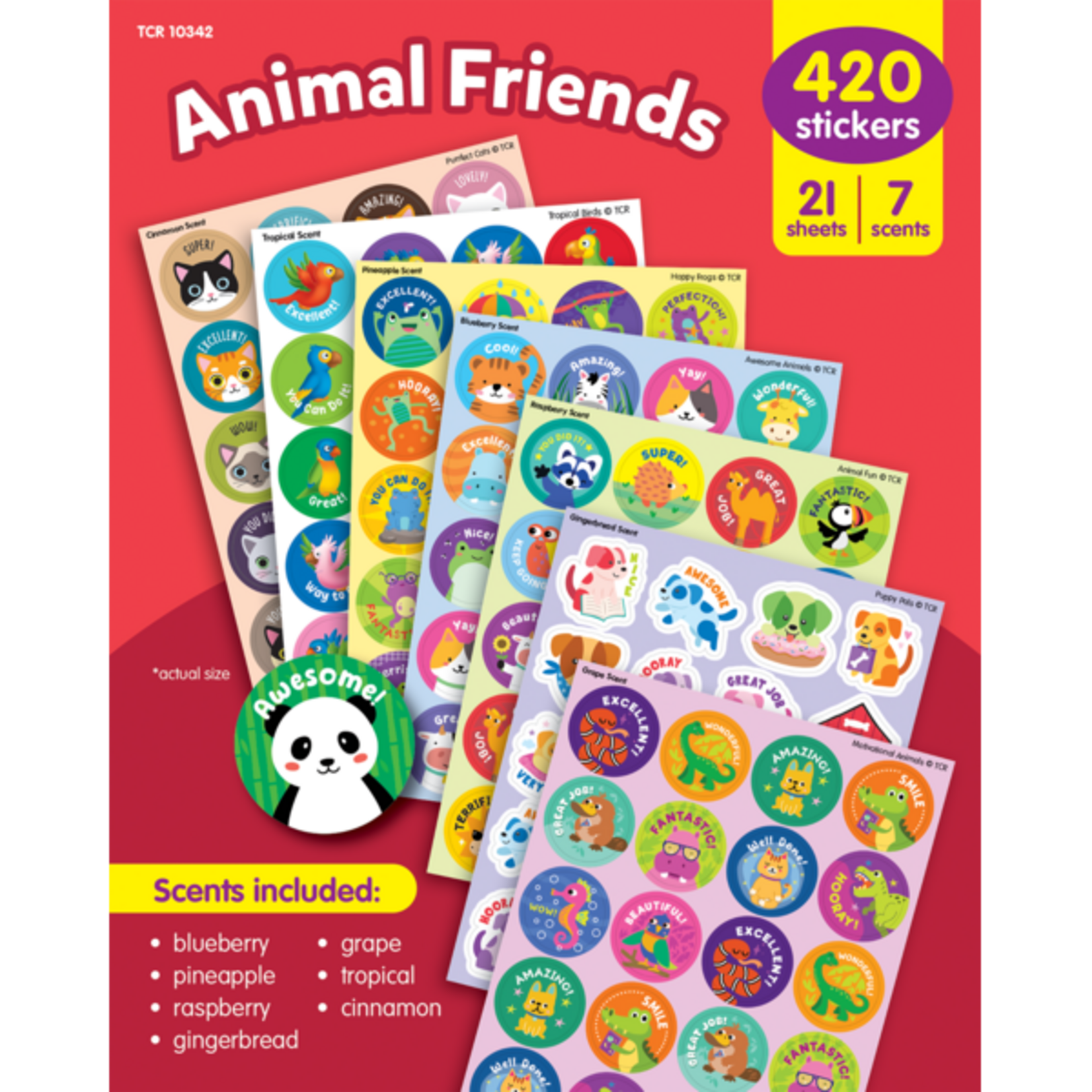 TEACHER CREATED RESOURCES Animal Friends Smelly Stickers Variety Pack