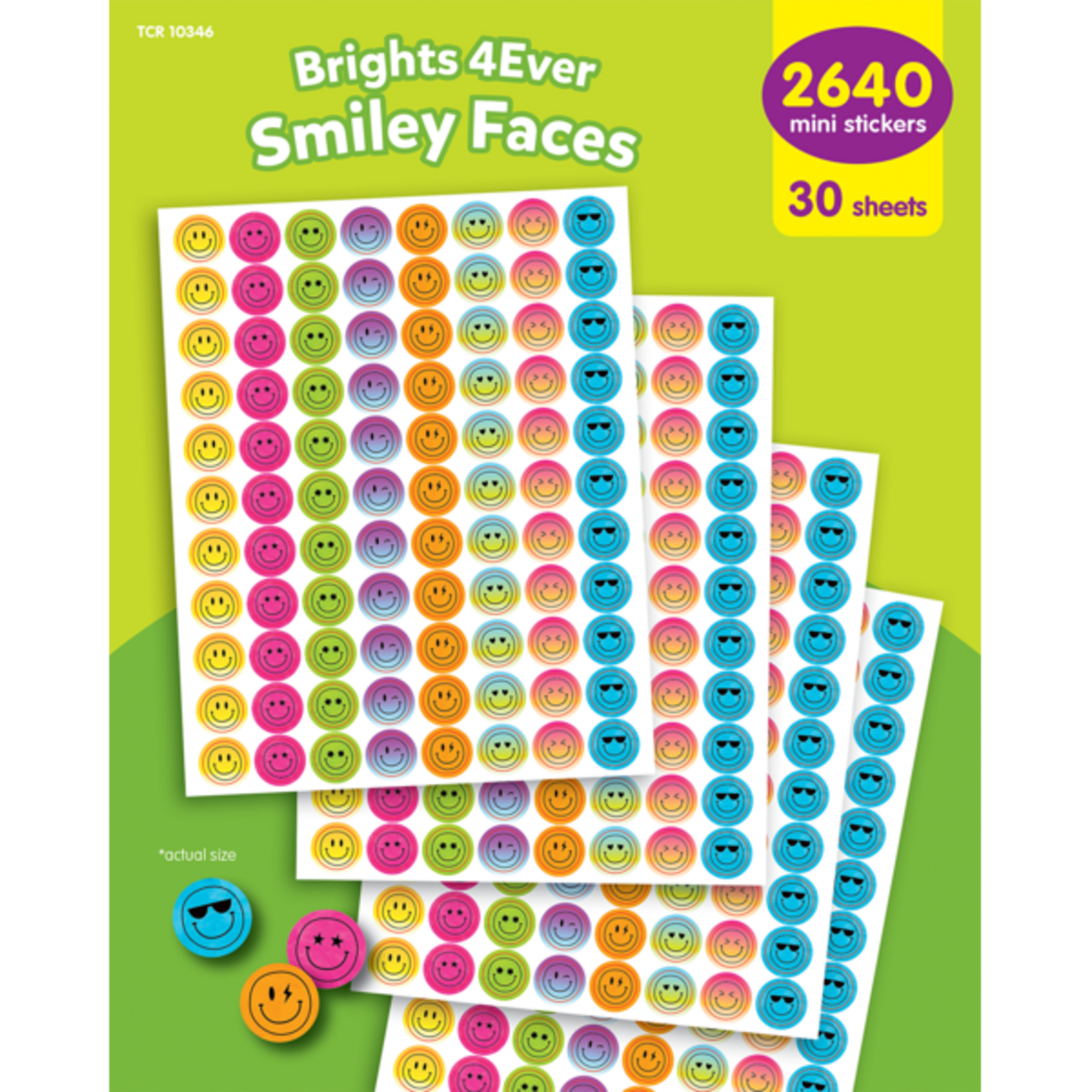 TEACHER CREATED RESOURCES Brights 4Ever Smiley Mini Stickers Value Pack