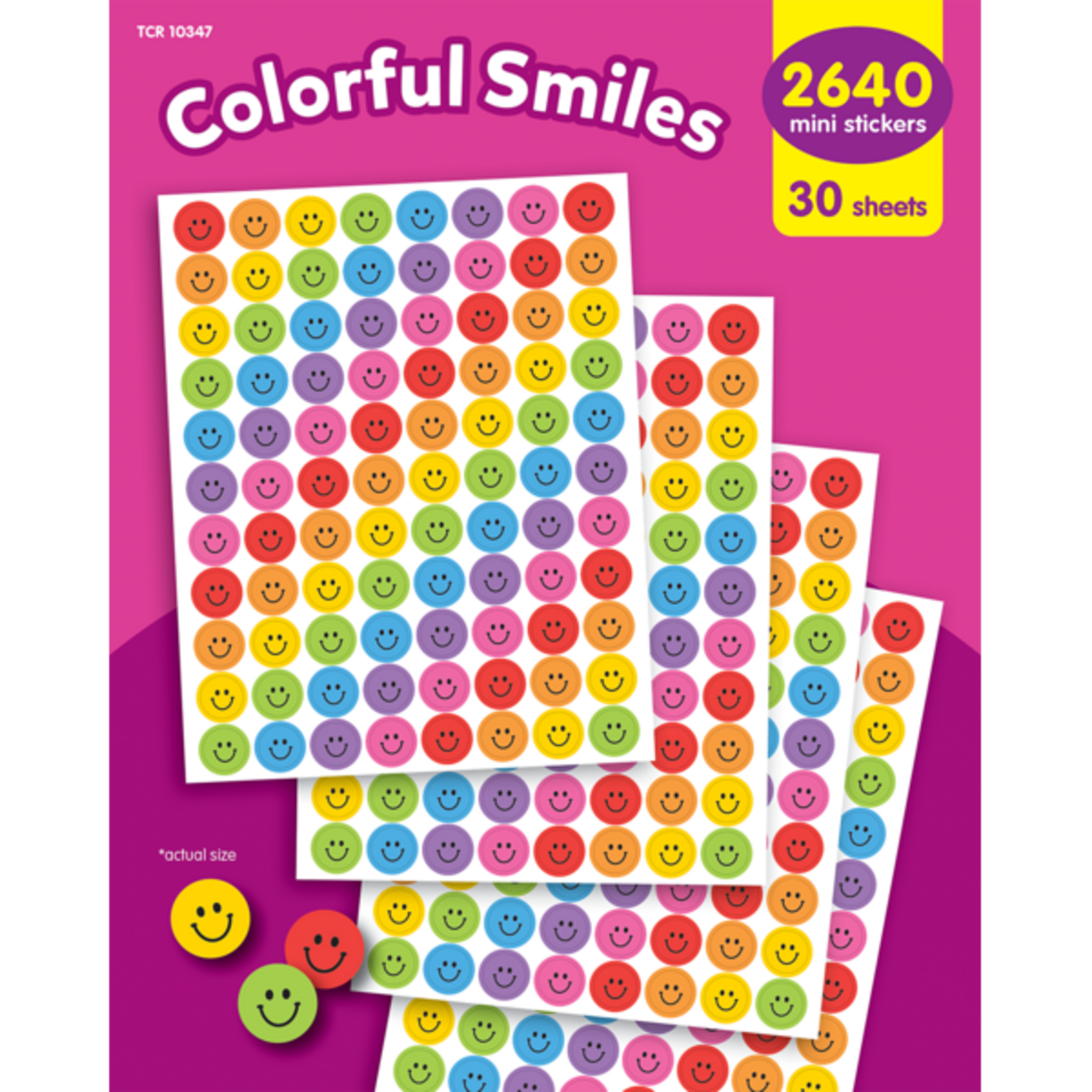 TEACHER CREATED RESOURCES Colorful Smiles Mini Stickers Value Pack
