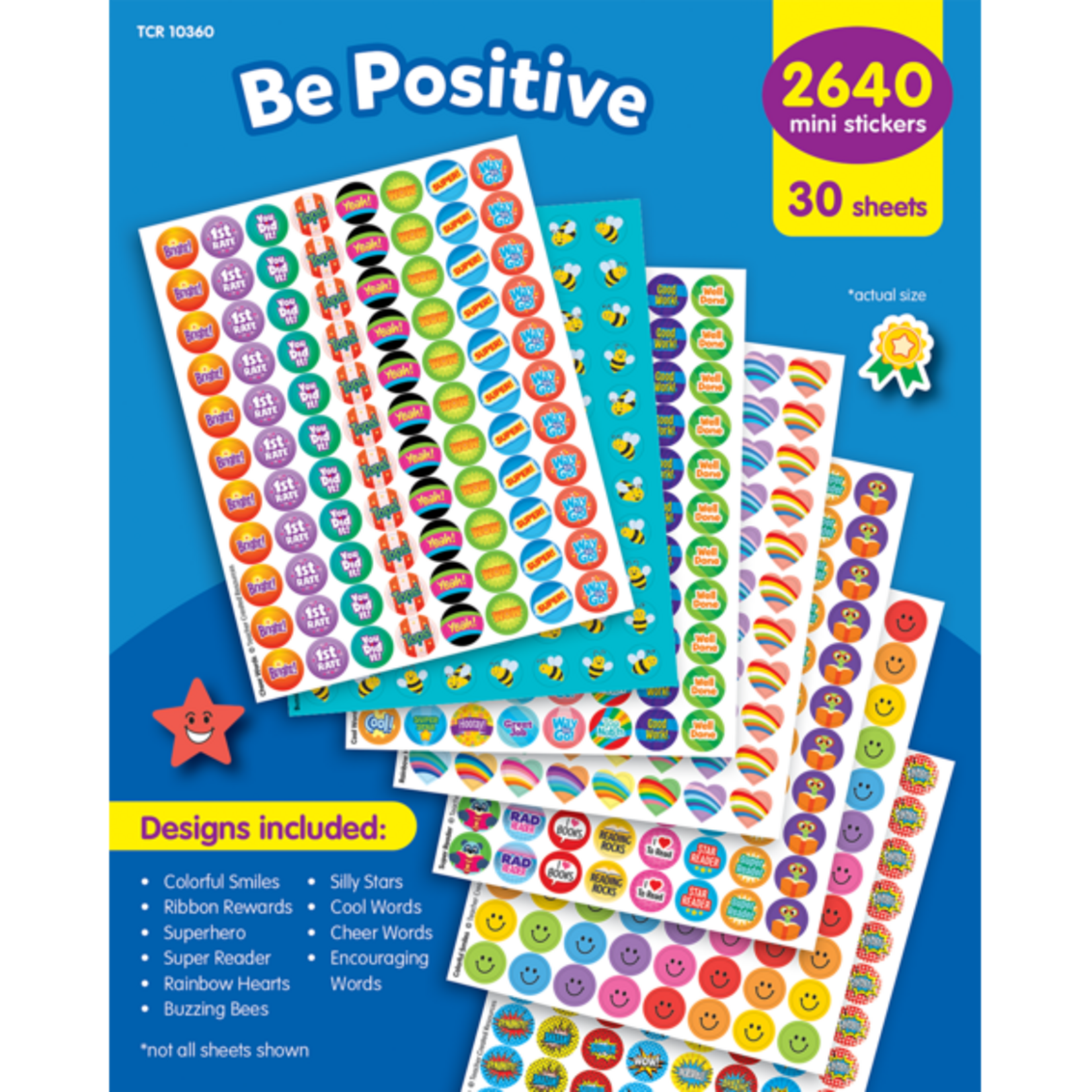 TEACHER CREATED RESOURCES Be Positive Mini Stickers Variety Pack