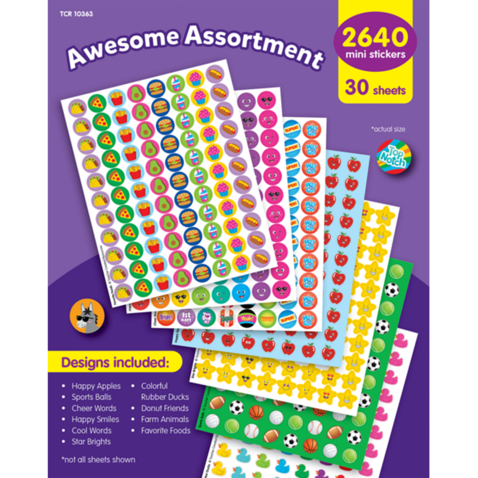 TEACHER CREATED RESOURCES Awesome Assortment Mini Stickers Value Pack