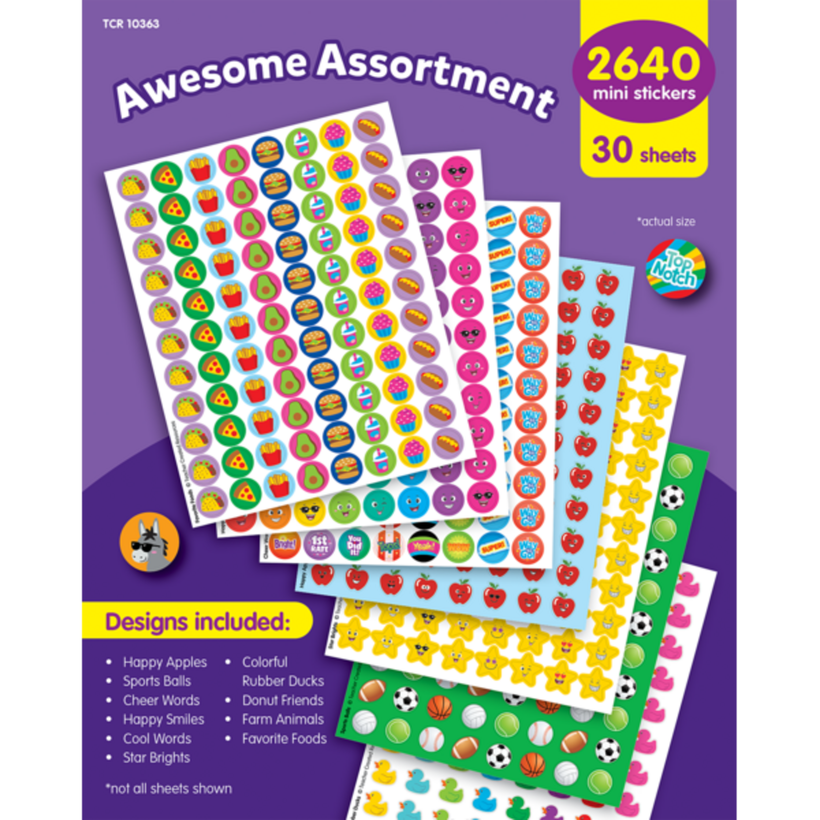 TEACHER CREATED RESOURCES Awesome Assortment Mini Stickers Value Pack