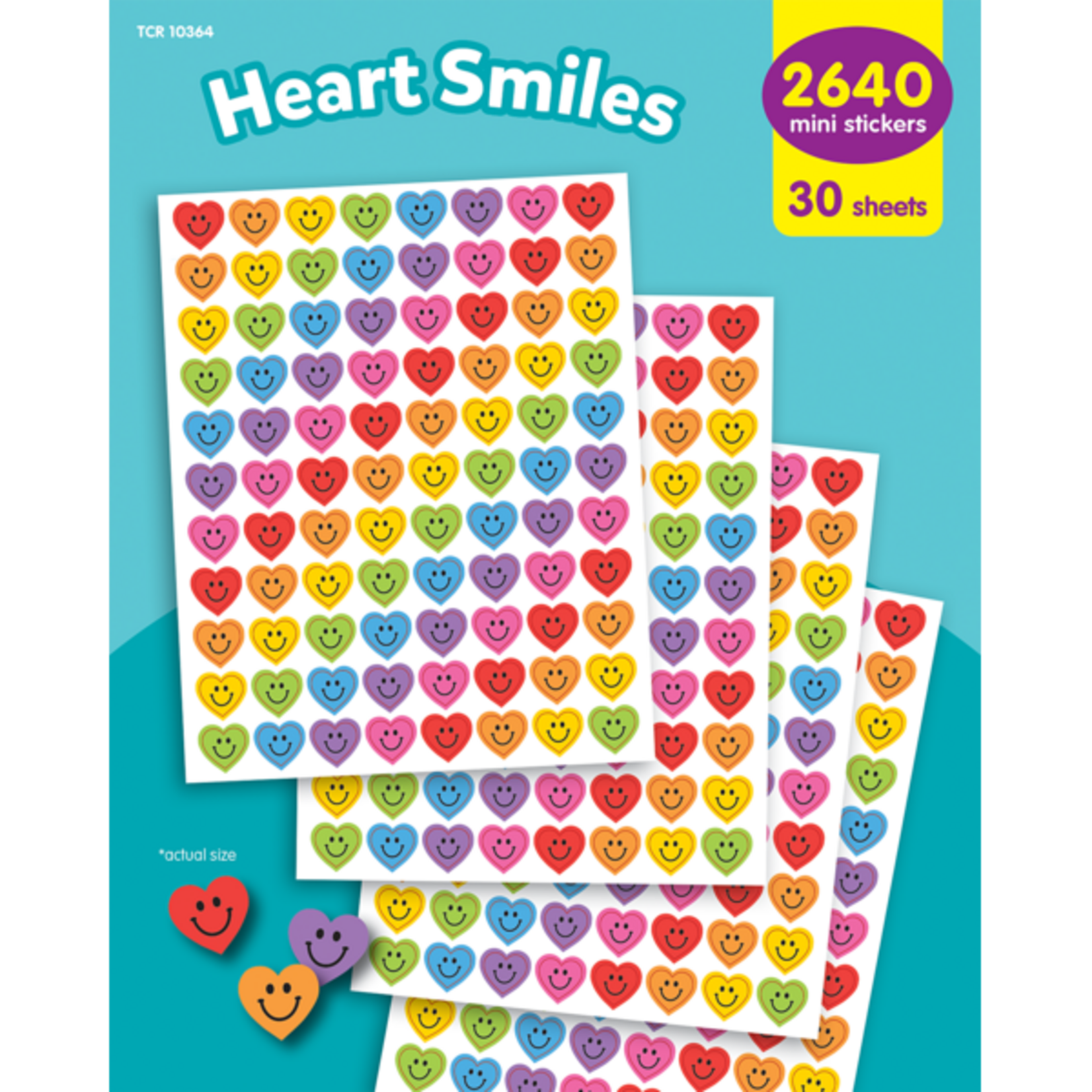 TEACHER CREATED RESOURCES Heart Smiles Mini Stickers Value Pack