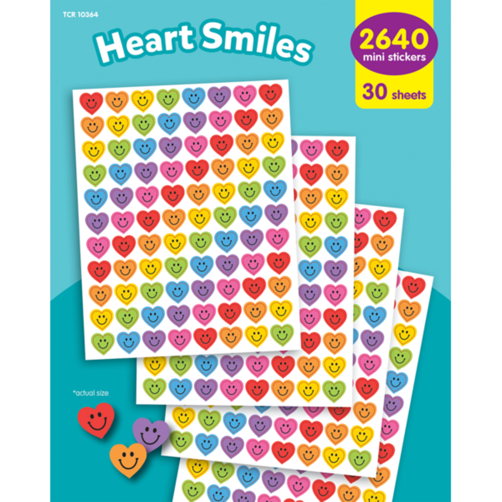 TEACHER CREATED RESOURCES Heart Smiles Mini Stickers Value Pack