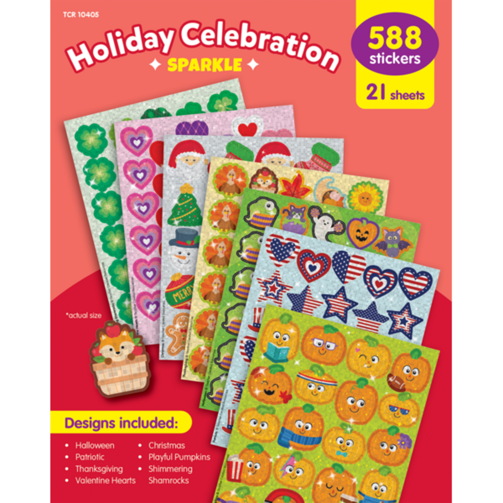 TEACHER CREATED RESOURCES Holiday Celebrations Sparkle Stickers Variety Pack