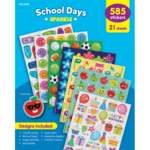 TEACHER CREATED RESOURCES School Fun Sparkle Stickers Variety Pack