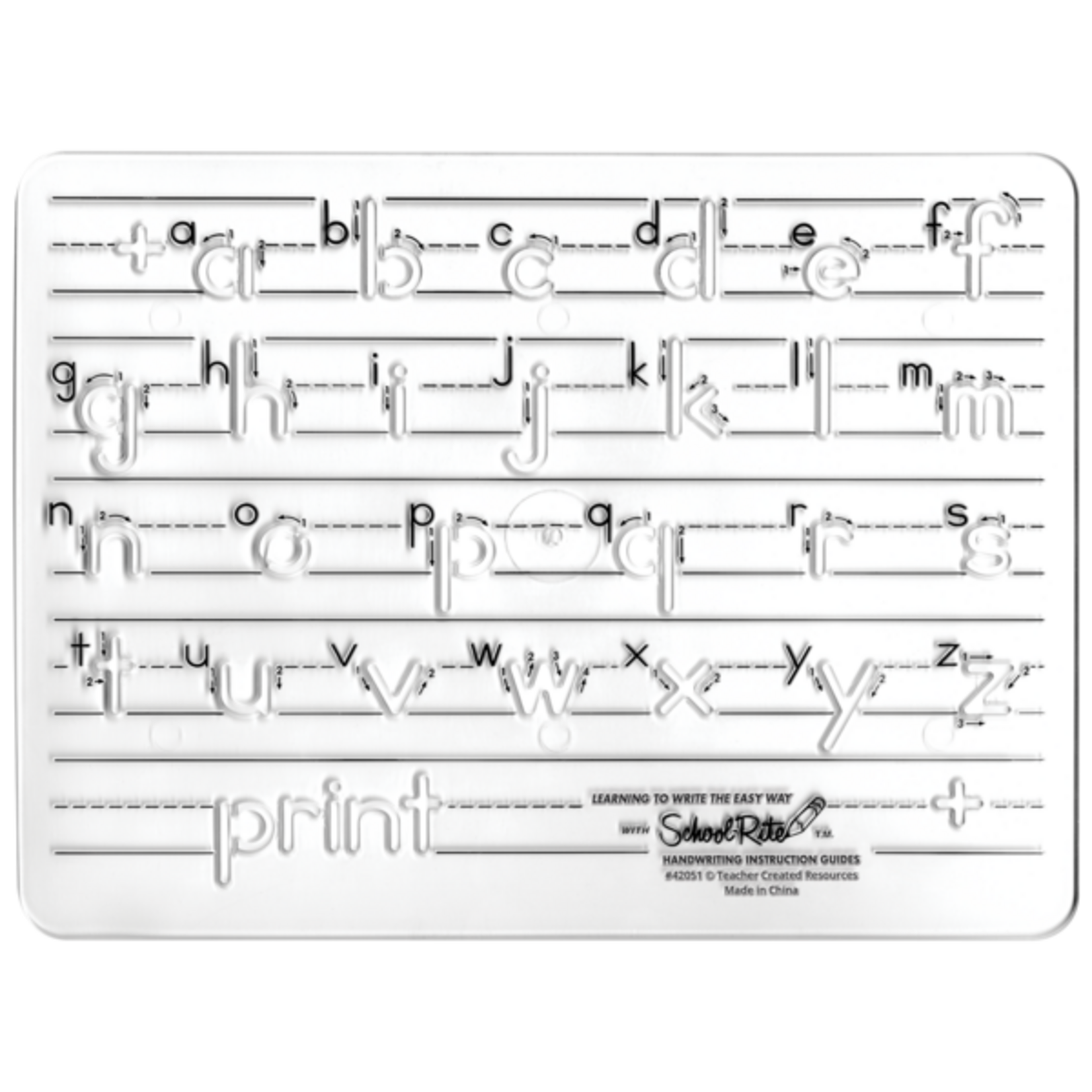 TEACHER CREATED RESOURCES School-Rite® Handwriting Instruction Guides - Lowercase Manuscript