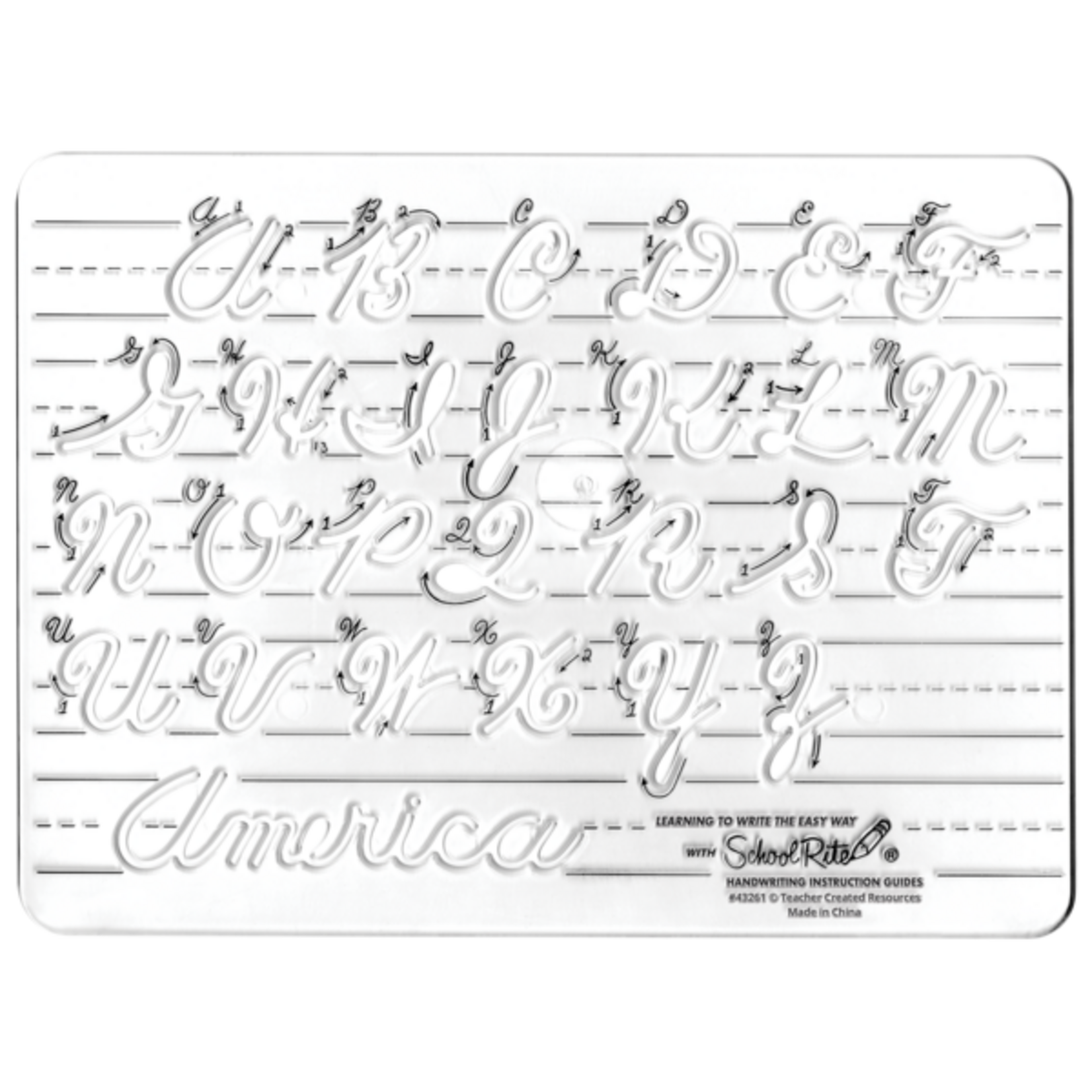 TEACHER CREATED RESOURCES School-Rite Handwriting Instruction Guides - Uppercase Cursive