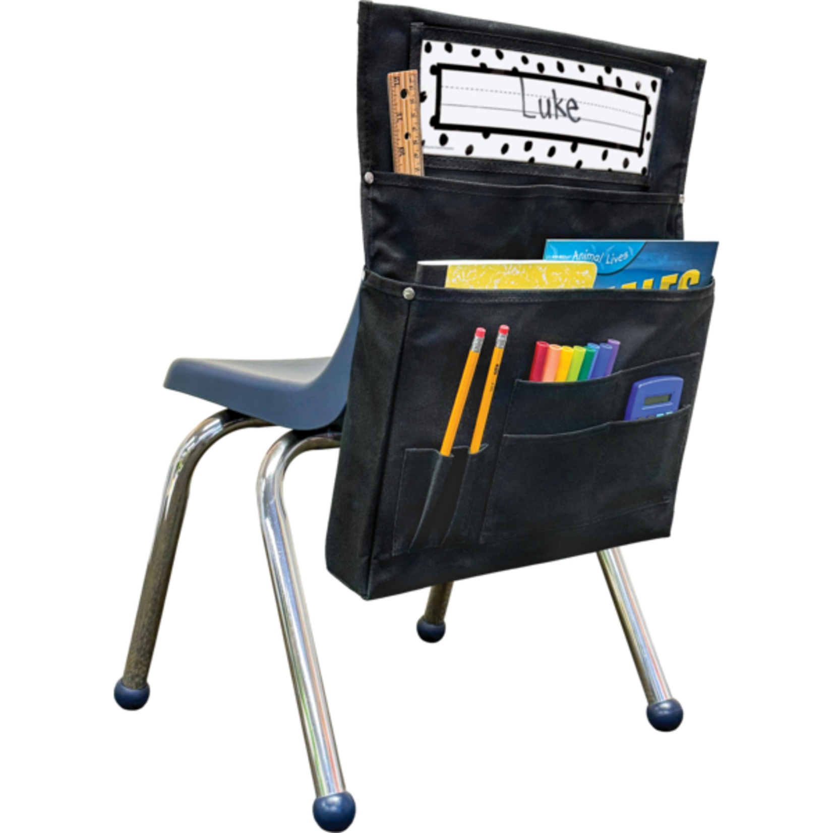 TEACHER CREATED RESOURCES Black Chair Pocket - For Small Chairs