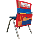 TEACHER CREATED RESOURCES Red, Blue, & Orange Chair Pocket - For Standard-Sized Chairs
