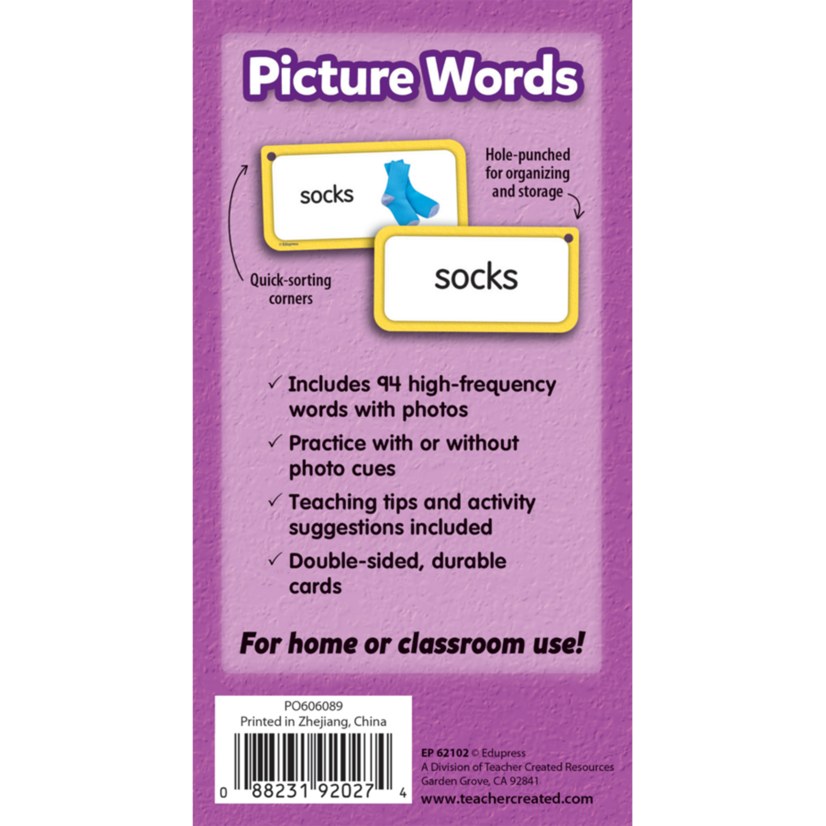 TEACHER CREATED RESOURCES Picture Words Flash Cards Deluxe Set