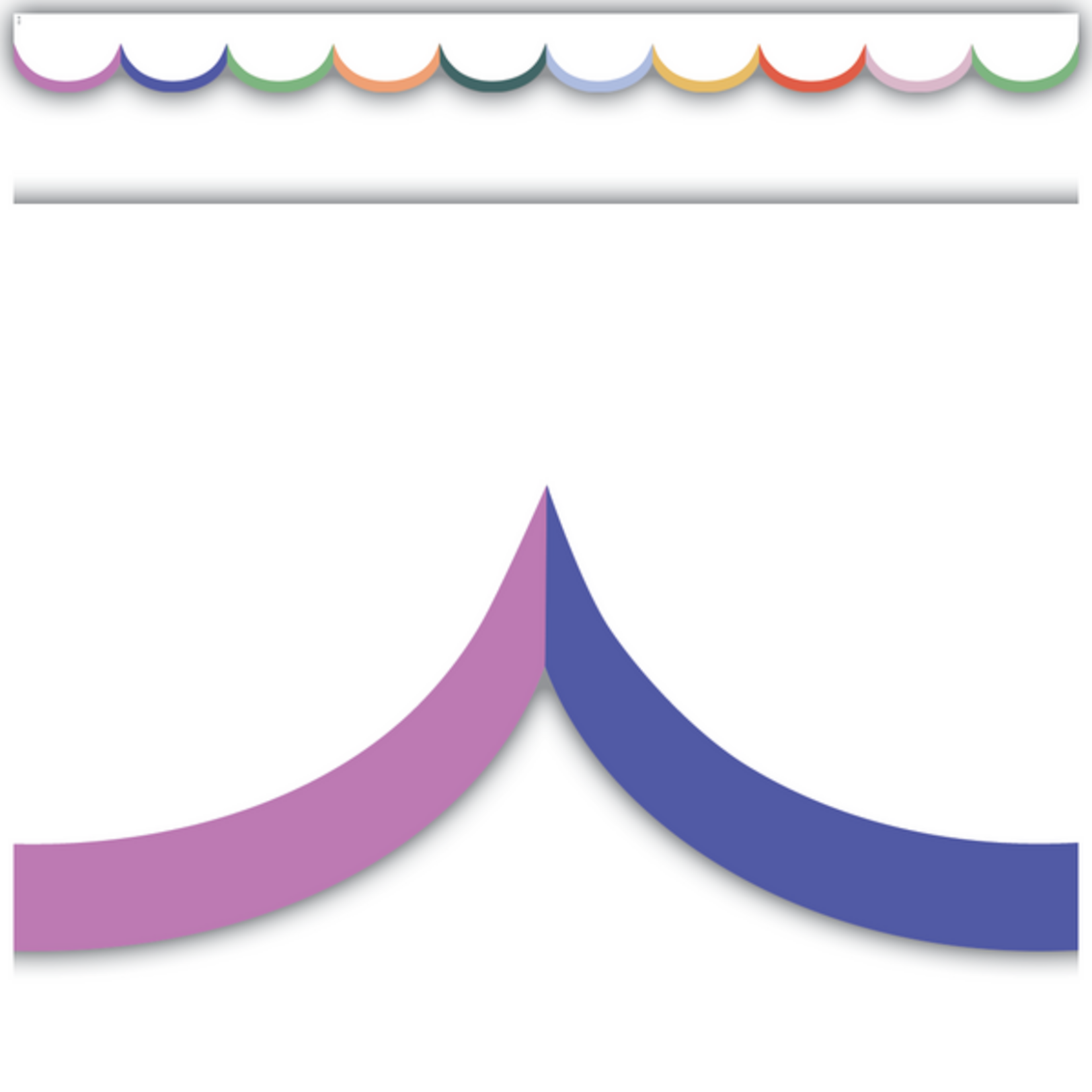 TEACHER CREATED RESOURCES Color Crush Crushing It Scalloped Die-Cut Border Trim