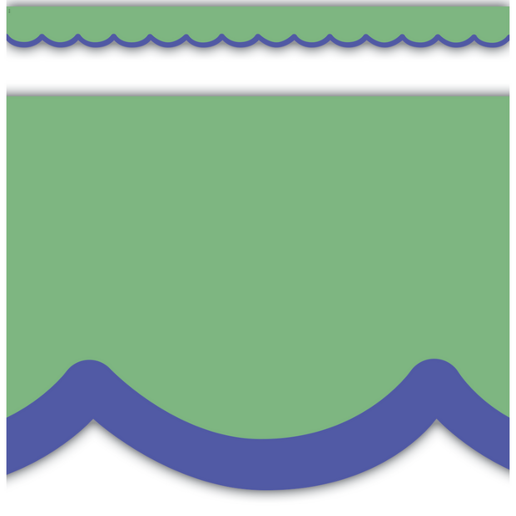 TEACHER CREATED RESOURCES Color Crush Green with Blue Scallops Die-Cut Border Trim