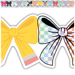 TEACHER CREATED RESOURCES Cool for School Bows Die-Cut Border Trim
