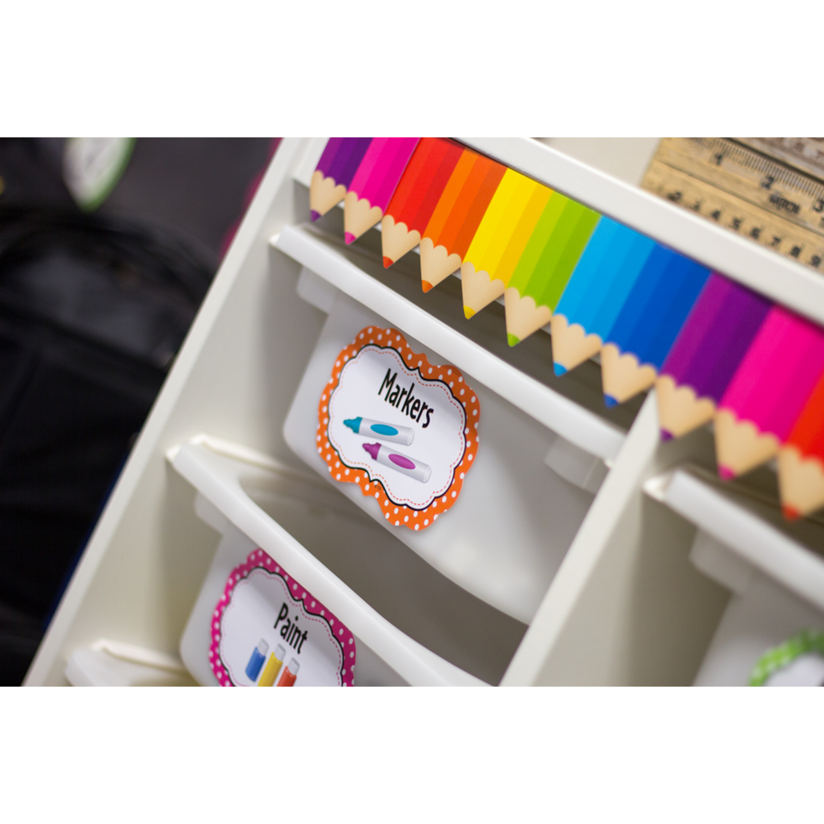 TEACHER CREATED RESOURCES Colored Pencils Die-Cut Border Trim