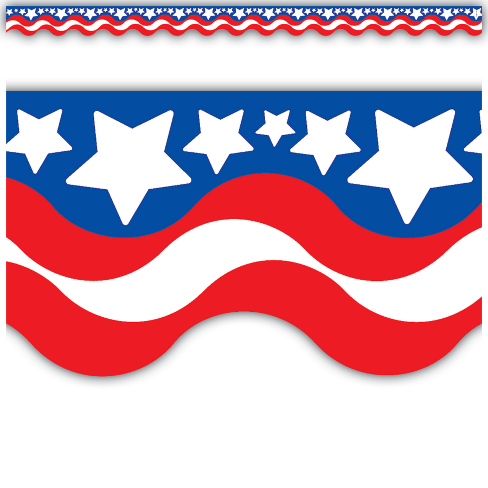 TEACHER CREATED RESOURCES Patriotic Scalloped Border Trim