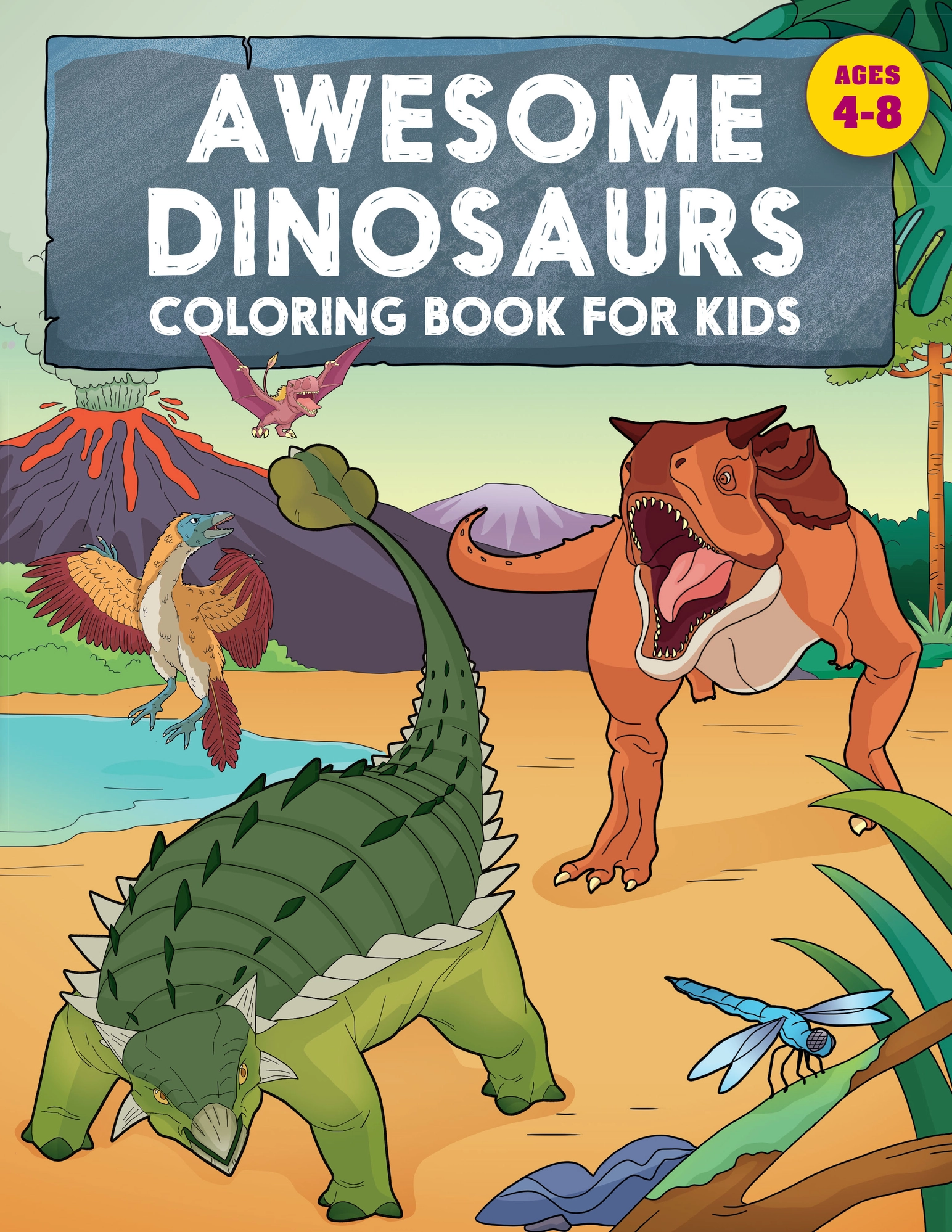 Awesome Dinosaurs Coloring Book For Kids - Educational Outfitters