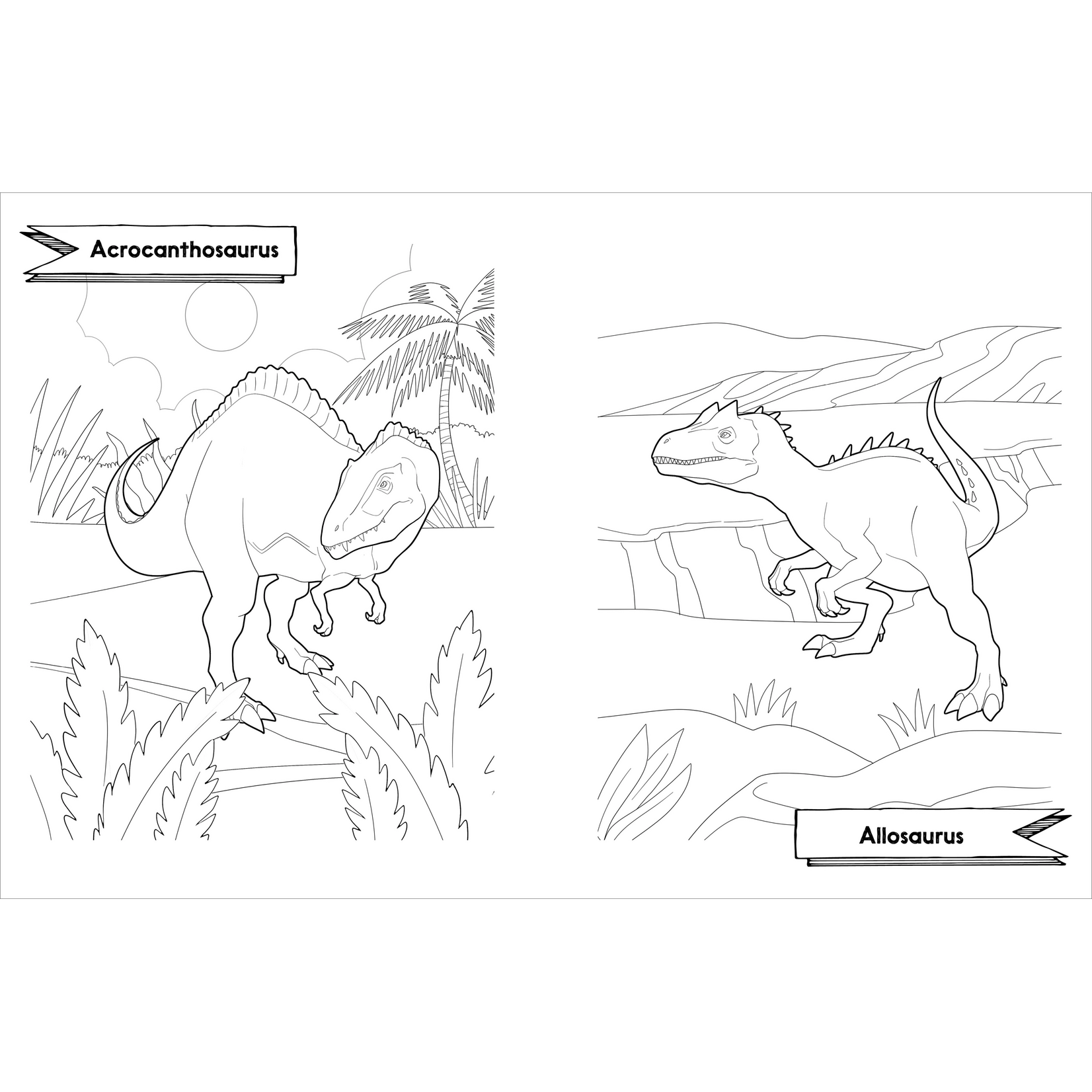 Awesome Dinosaurs Coloring Book For Kids