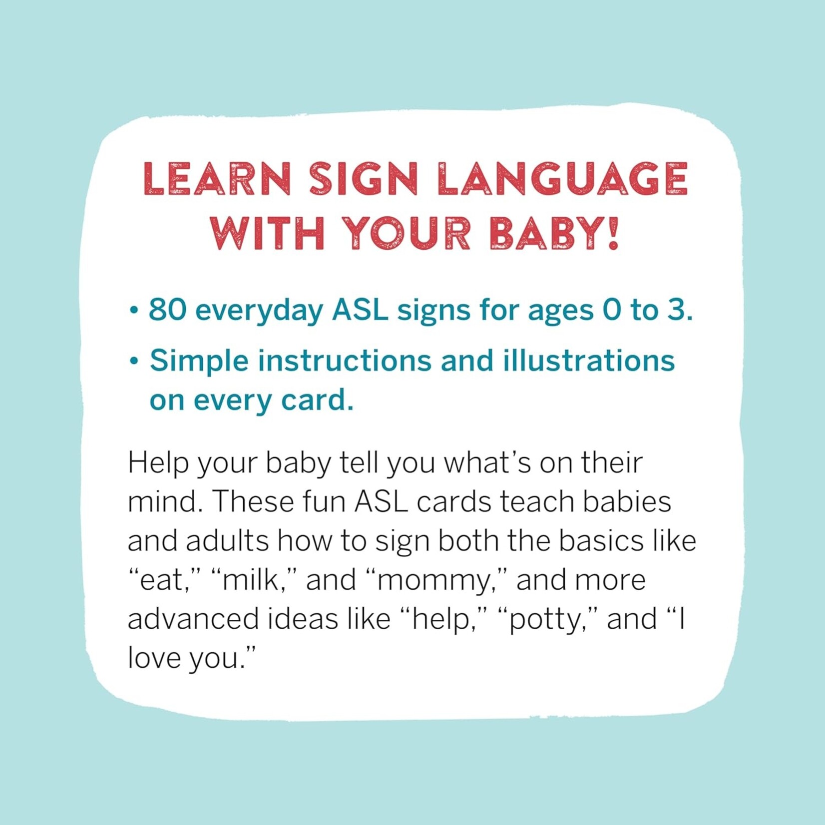 My First Baby Sign Language Flash Cards