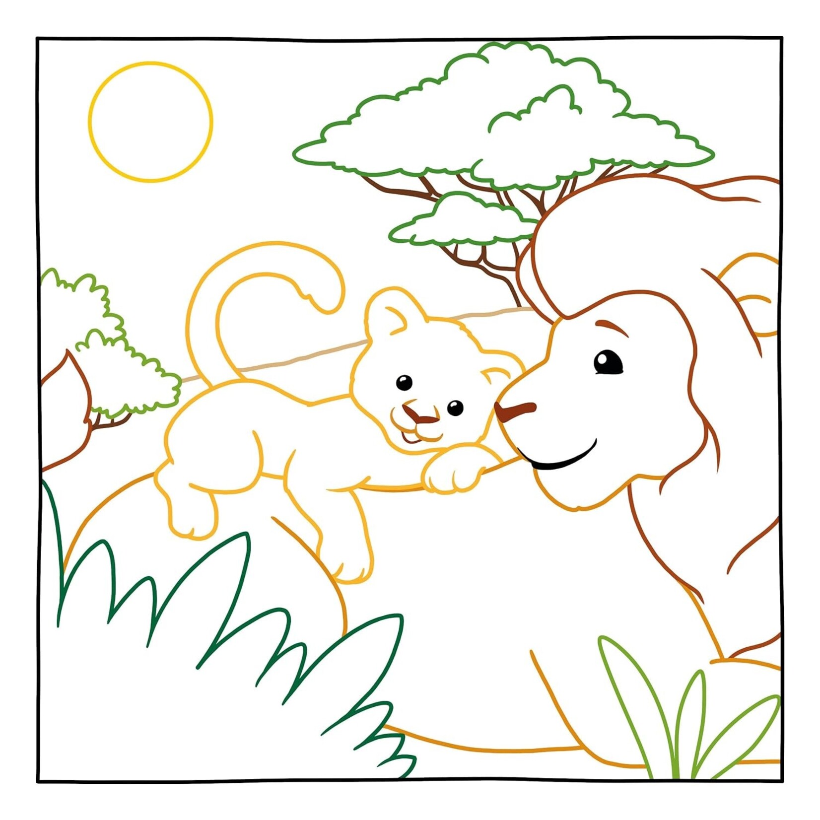 Magic Paper Coloring Book: Baby Animals