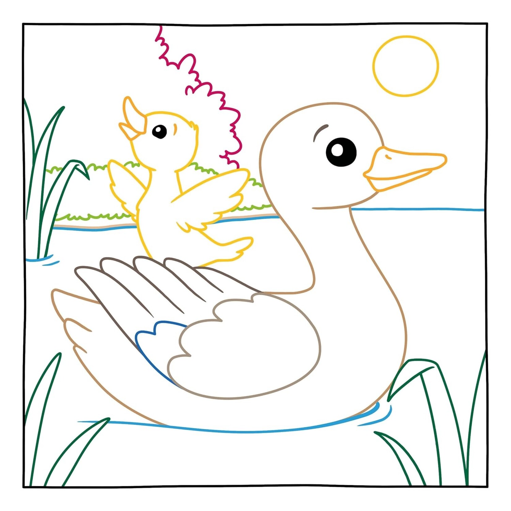 Magic Paper Coloring Book: Baby Animals