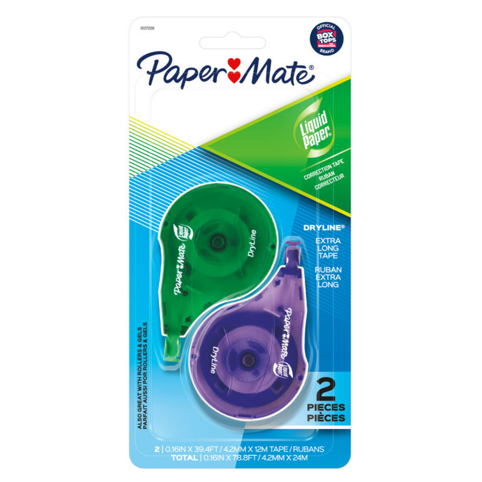 Papermate Correction Tape Dryline 2ct