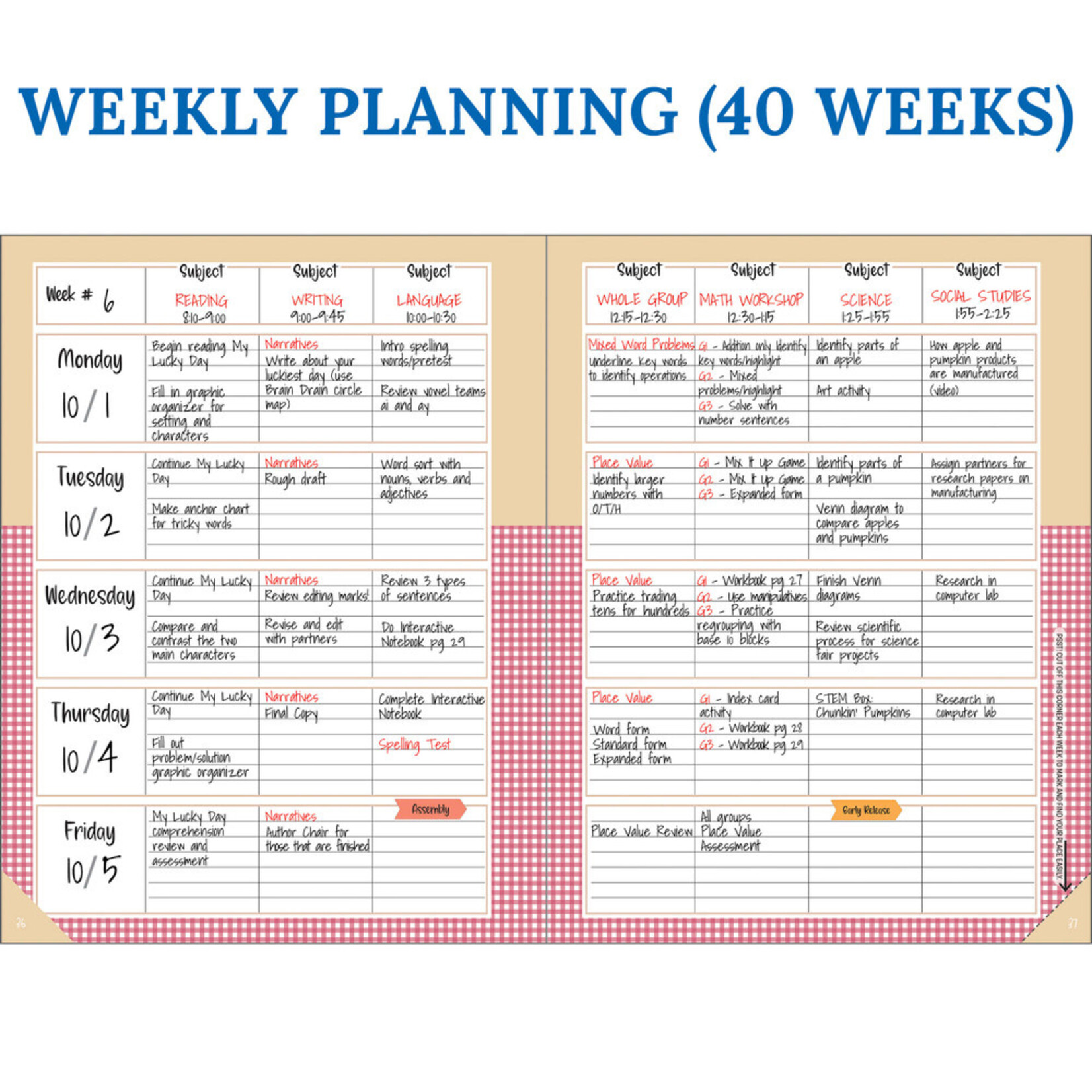 CARSON DELLOSA PUBLISHING CO Farmers Market Teacher Planner