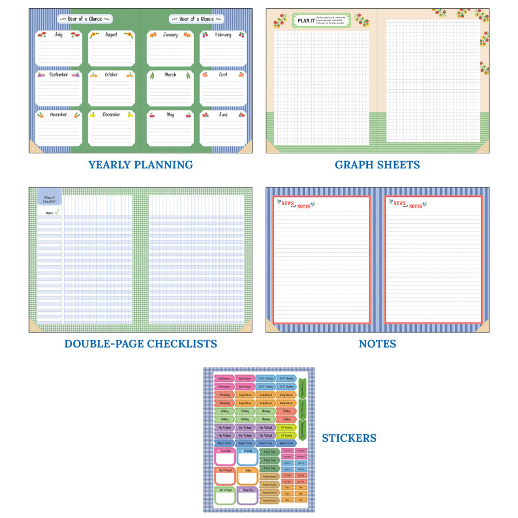CARSON DELLOSA PUBLISHING CO Farmers Market Teacher Planner