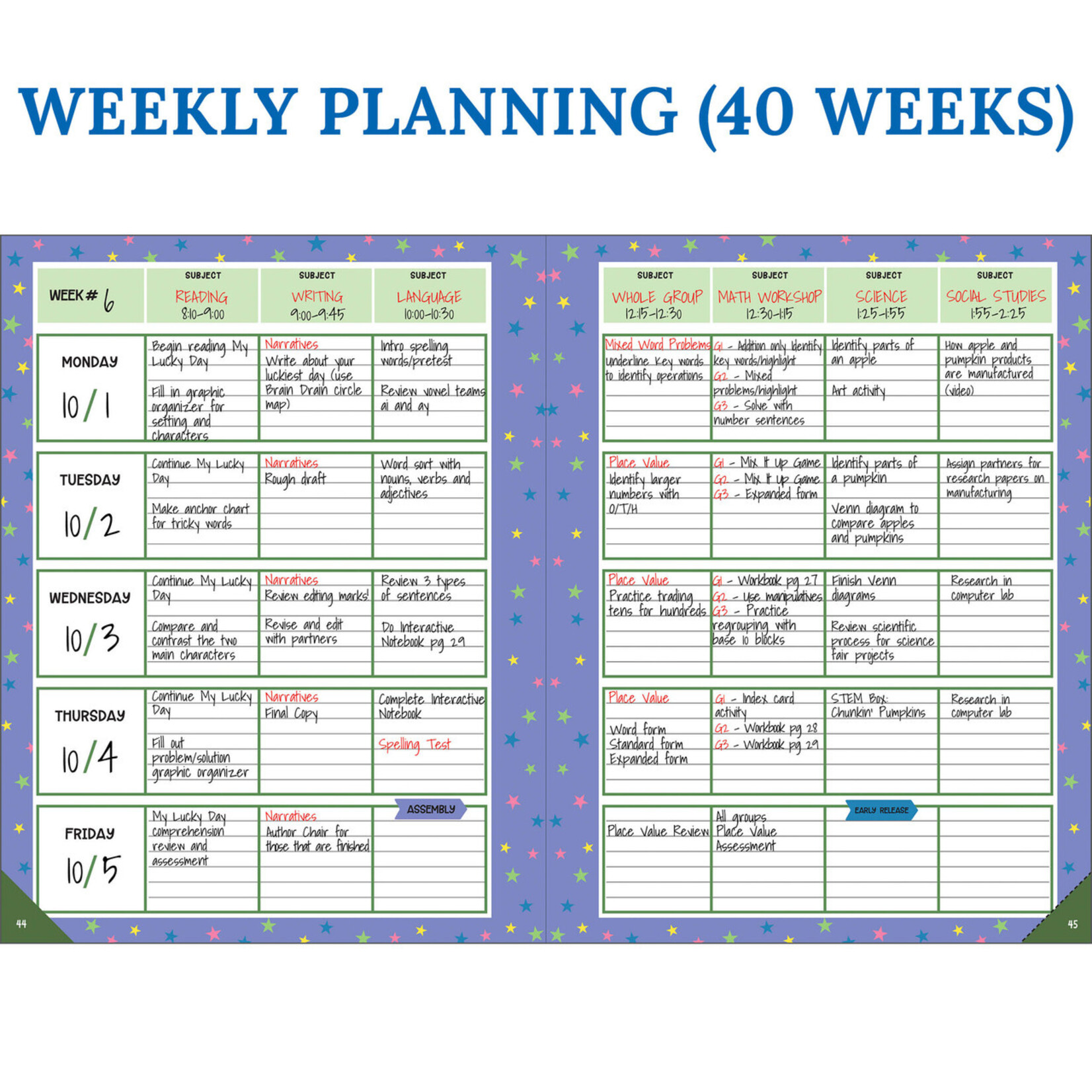 CARSON DELLOSA PUBLISHING CO Fairy Tale Forest Teacher Planner