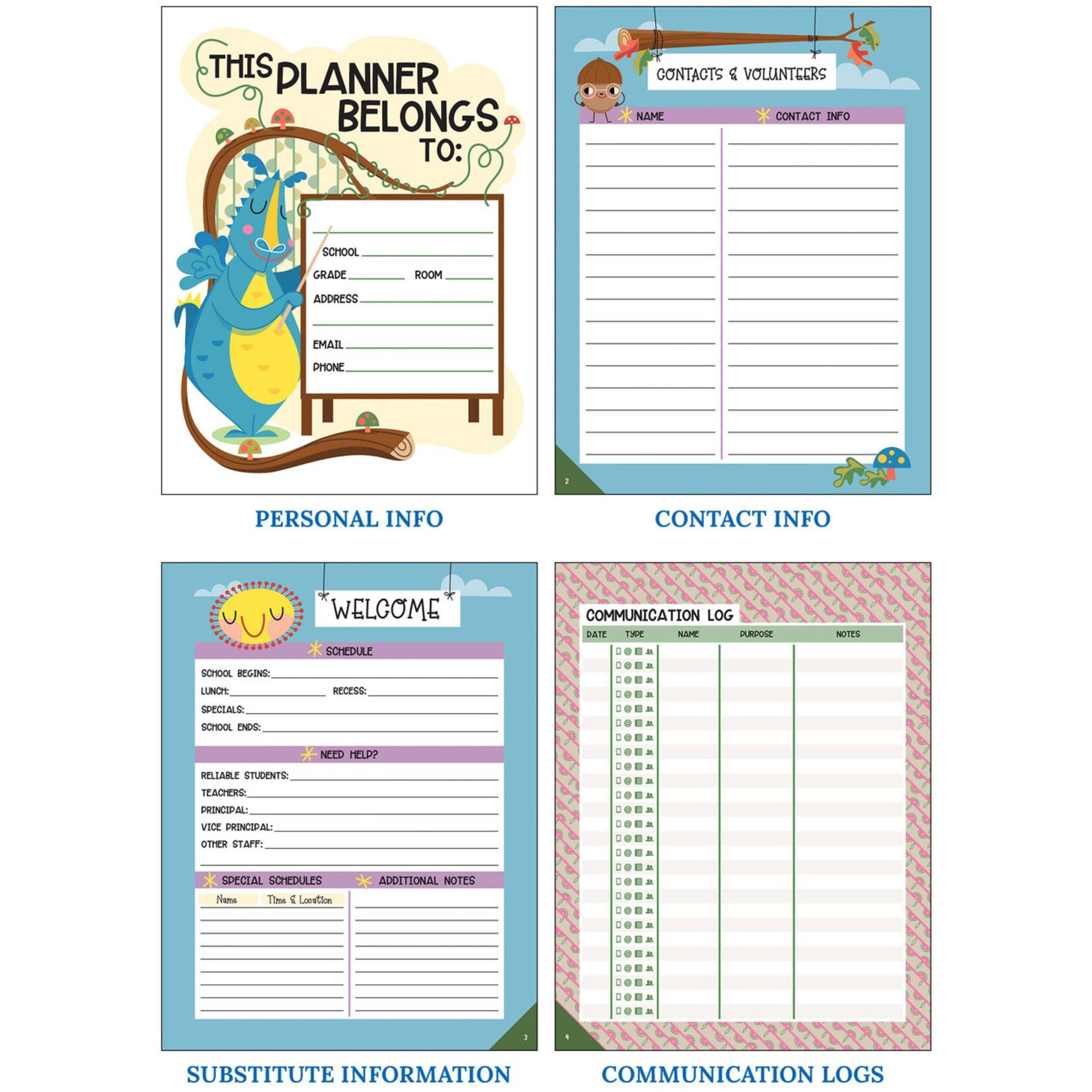 CARSON DELLOSA PUBLISHING CO Fairy Tale Forest Teacher Planner