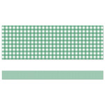 CARSON DELLOSA PUBLISHING CO Farmers Market Green Gingham Straight Bulletin Board Borders