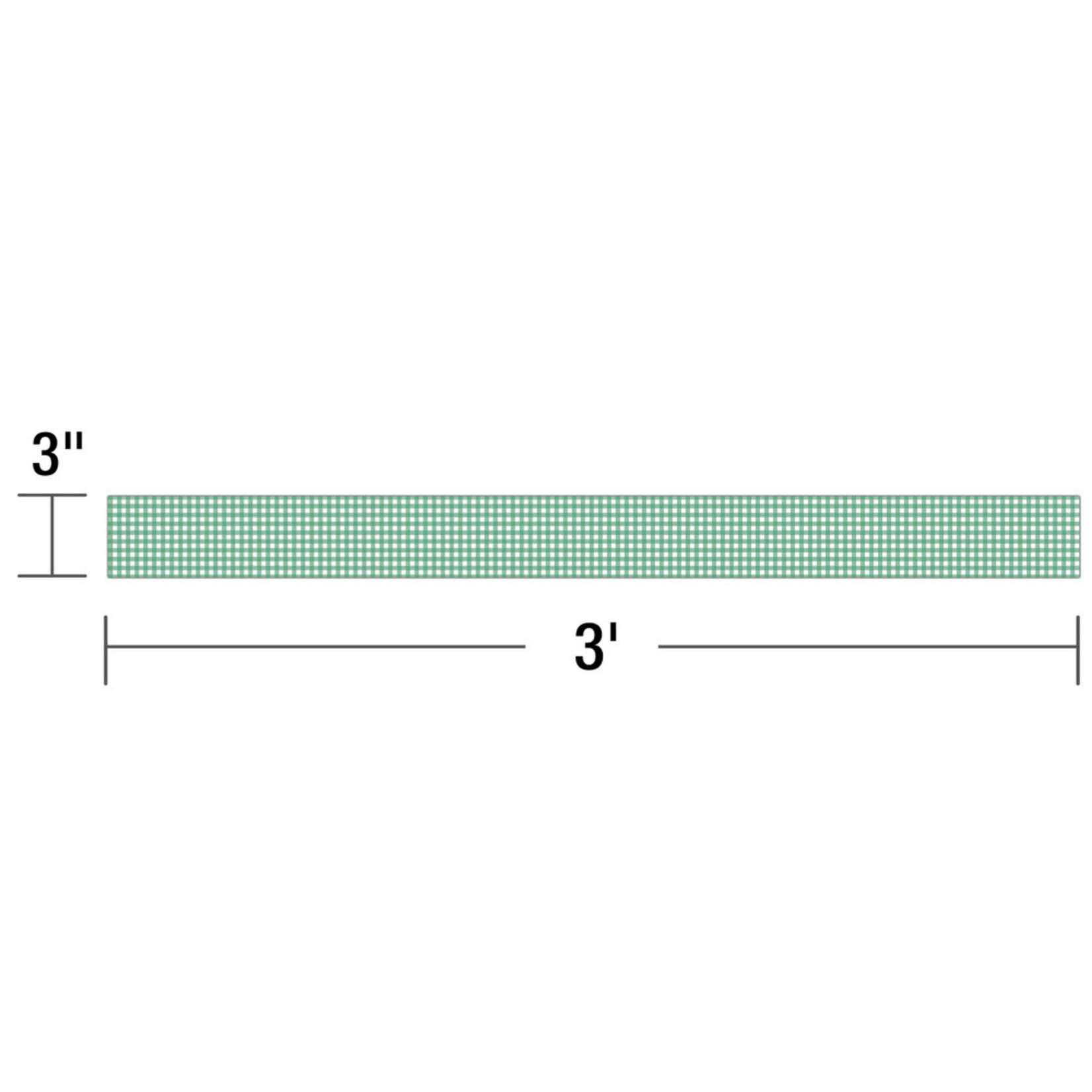 CARSON DELLOSA PUBLISHING CO Farmers Market Green Gingham Straight Bulletin Board Borders
