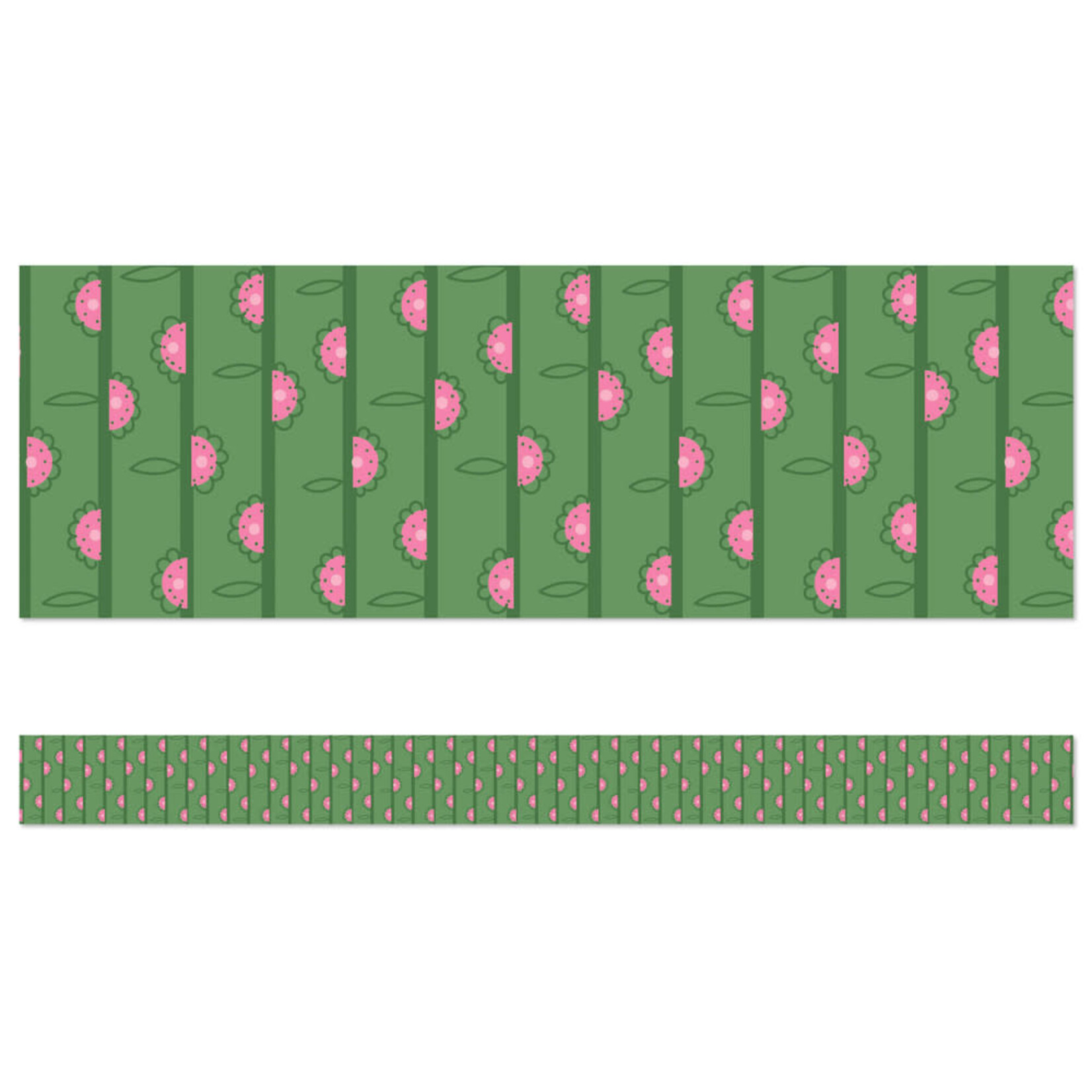 CARSON DELLOSA PUBLISHING CO Fairy Tale Forest: Forest Flowers Straight Bulletin Board Borders