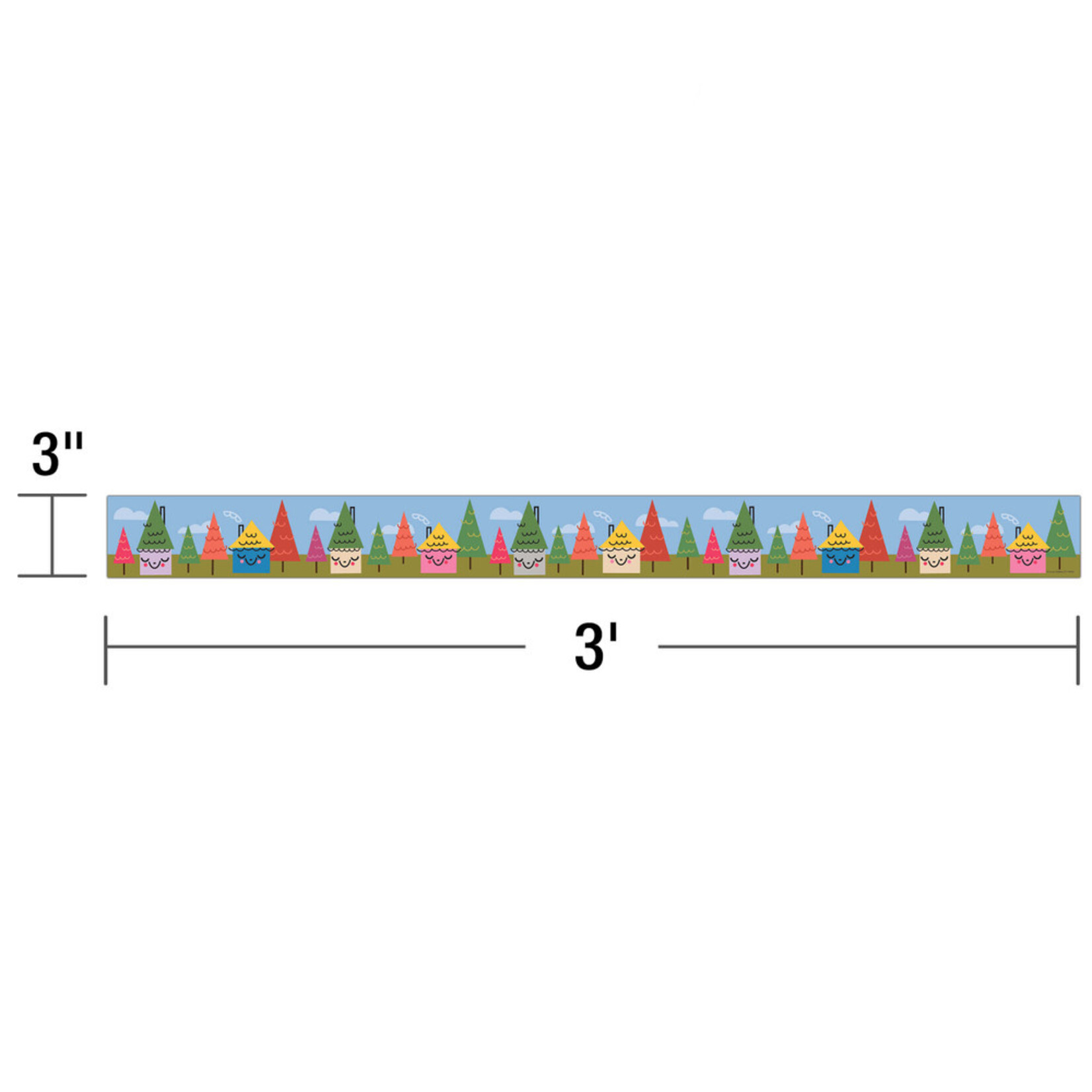 CARSON DELLOSA PUBLISHING CO Fairy Tale Forest: Forest Village Straight Bulletin Board Borders
