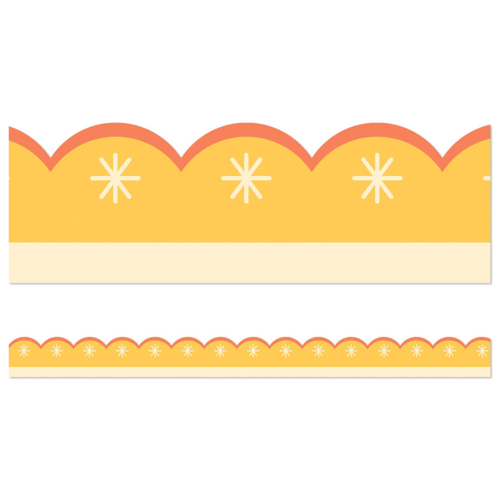 CARSON DELLOSA PUBLISHING CO Enchanting Gold Scalloped Bulletin Board Borders