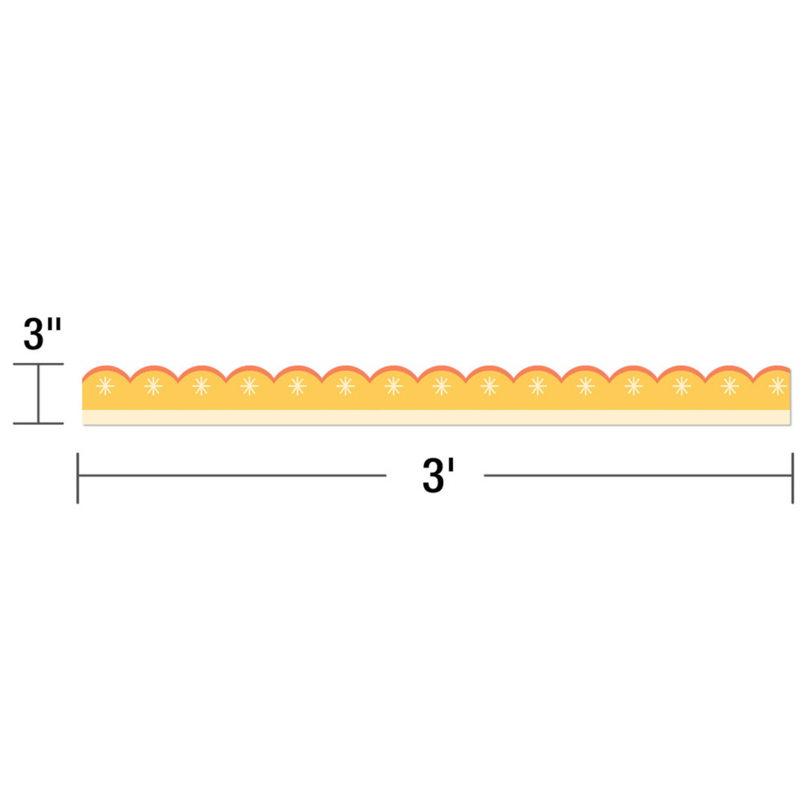 CARSON DELLOSA PUBLISHING CO Enchanting Gold Scalloped Bulletin Board Borders