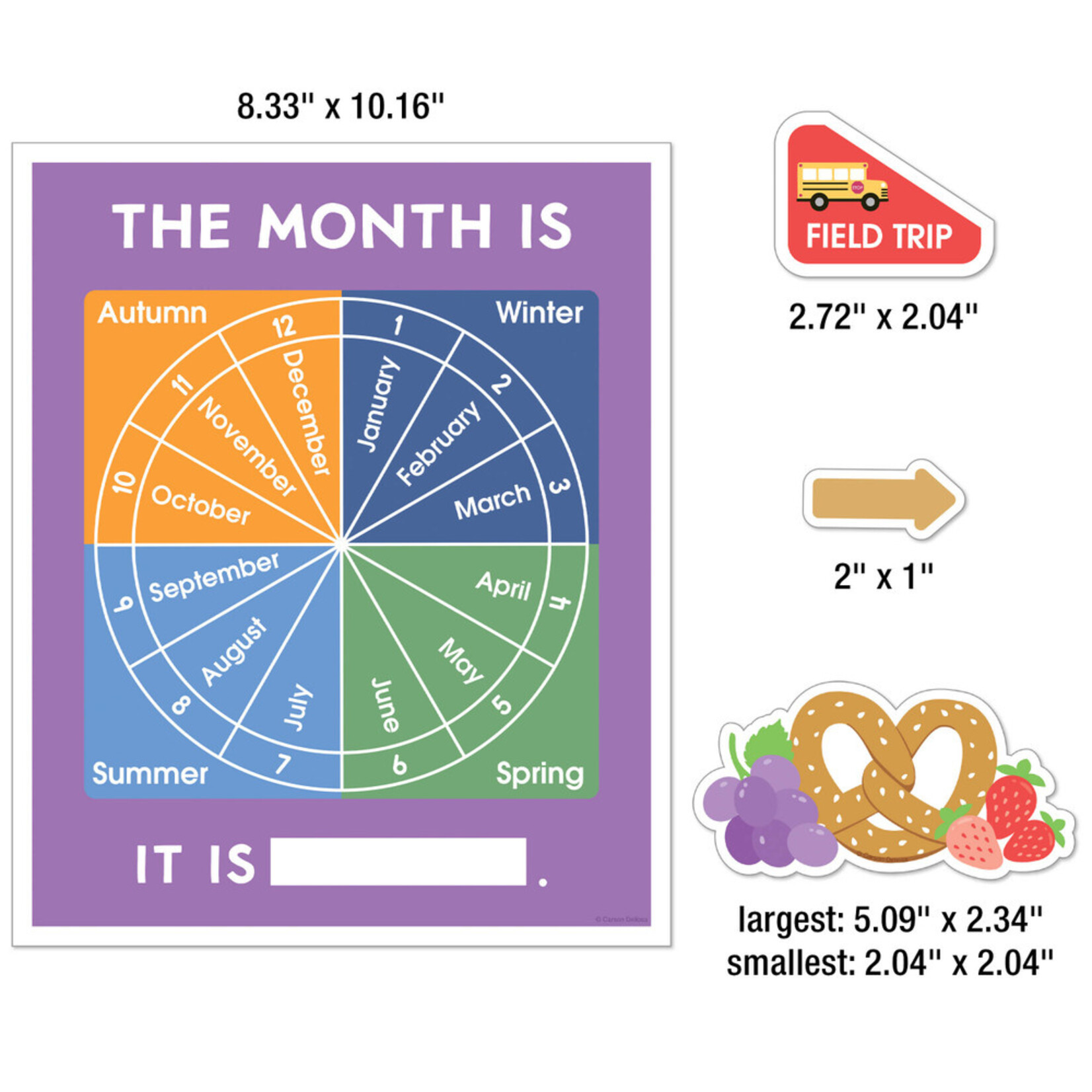 CARSON DELLOSA PUBLISHING CO Farmers Market Calendar Bulletin Board Set