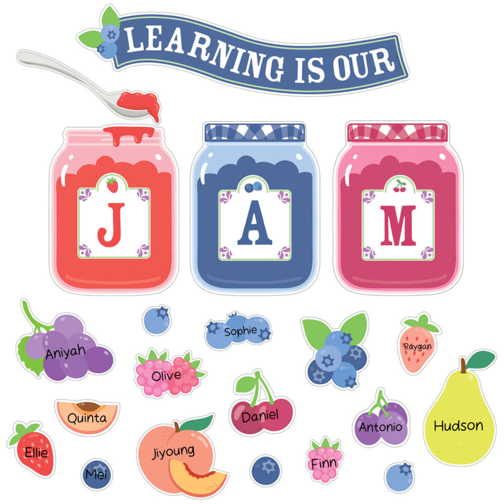 CARSON DELLOSA PUBLISHING CO Learning Is Our Jam Bulletin Board Set