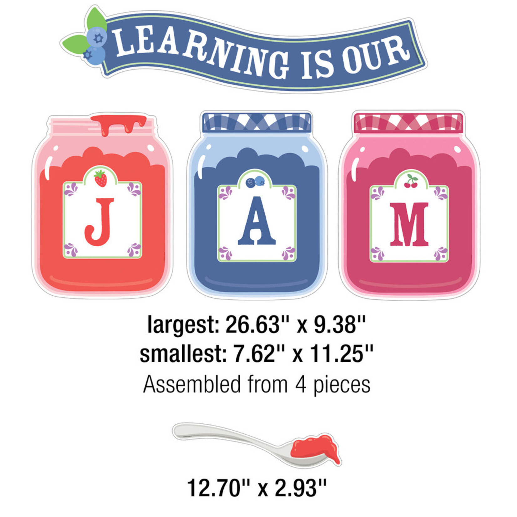 CARSON DELLOSA PUBLISHING CO Farmers Market Learning Is Our Jam Bulletin Board Set
