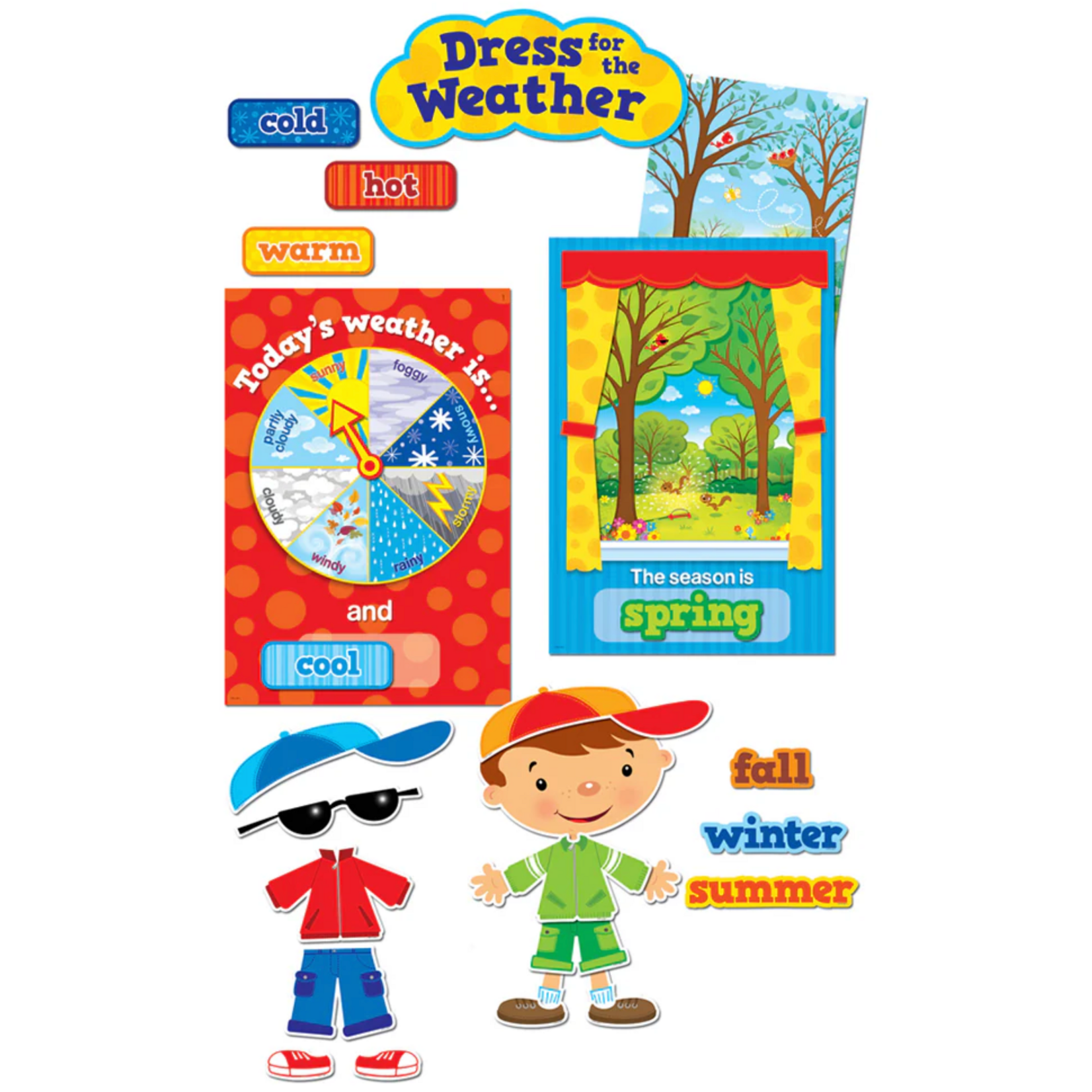 CREATIVE TEACHING PRESS Dress for the Weather Bulletin Board Set