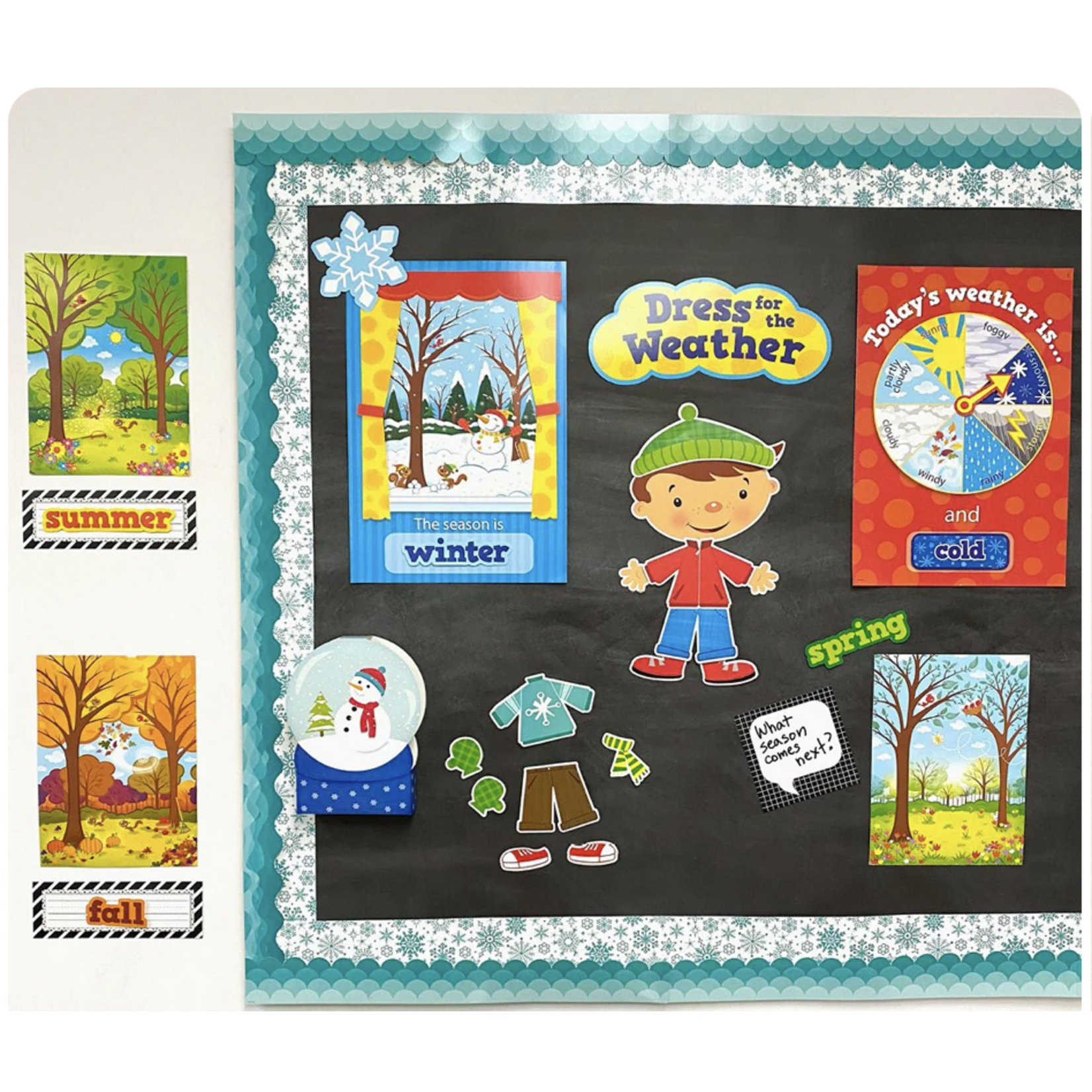 CREATIVE TEACHING PRESS Dress for the Weather Bulletin Board Set