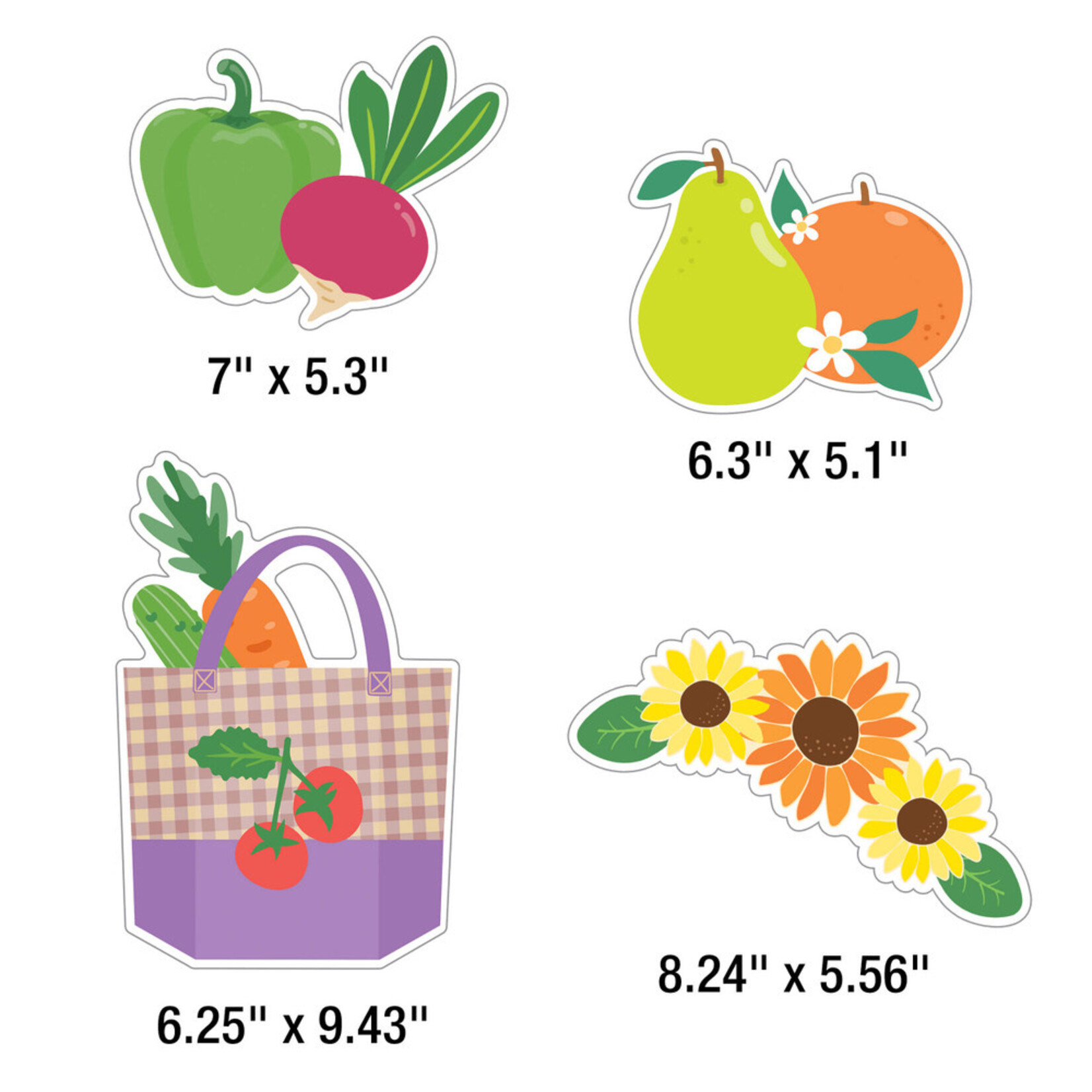 CARSON DELLOSA PUBLISHING CO Farmers Market Freshly Picked Friends Bulletin Board Set